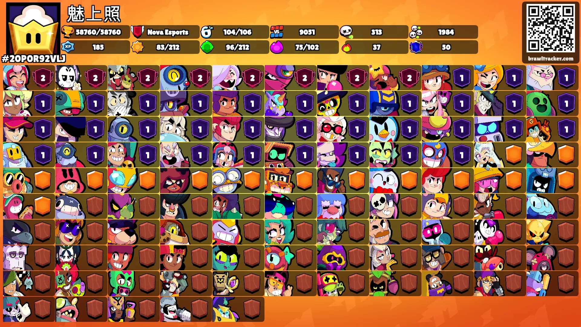 魅上照's Ranks