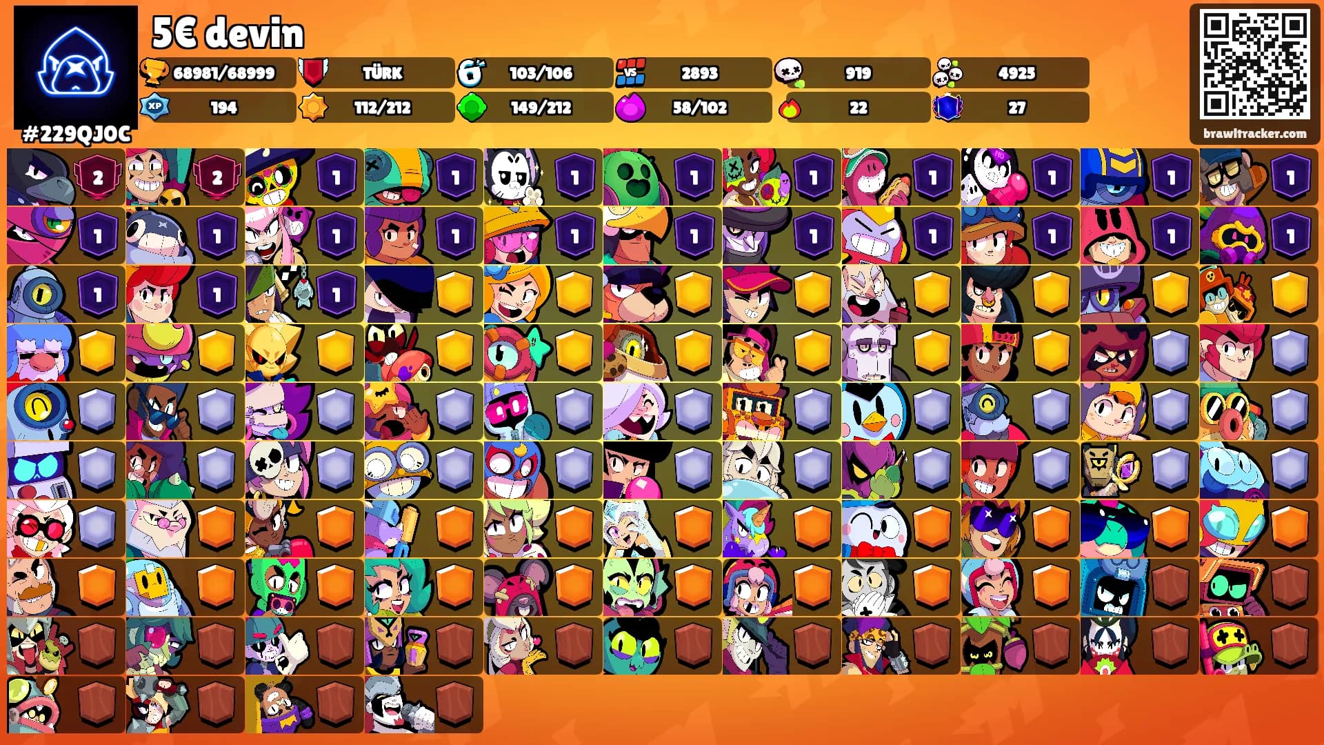 5€ devin's Ranks