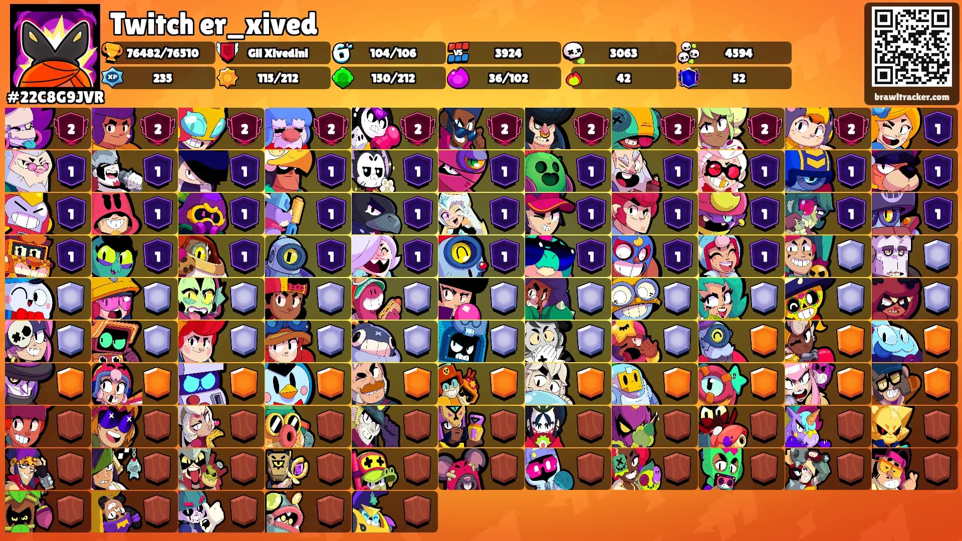 Twitch er_xived's Ranks