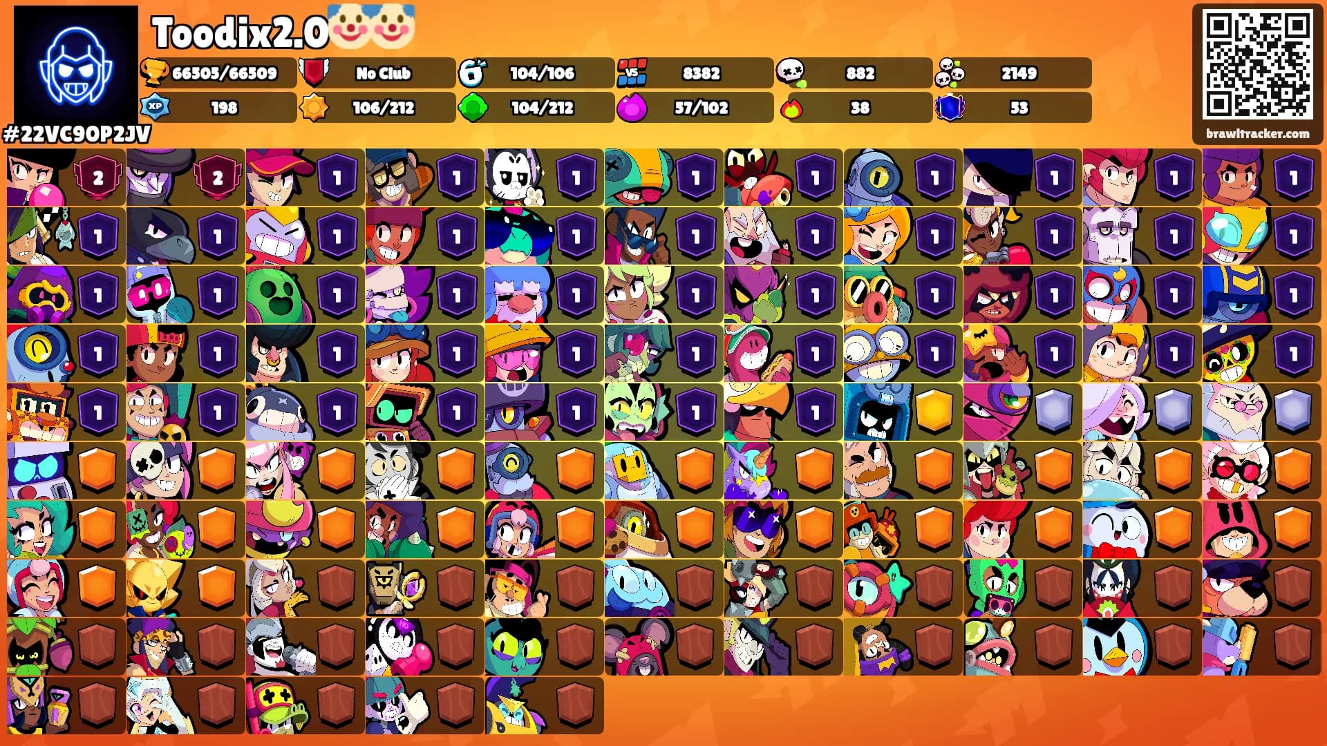 Toodix2.0🤡🤡's Ranks