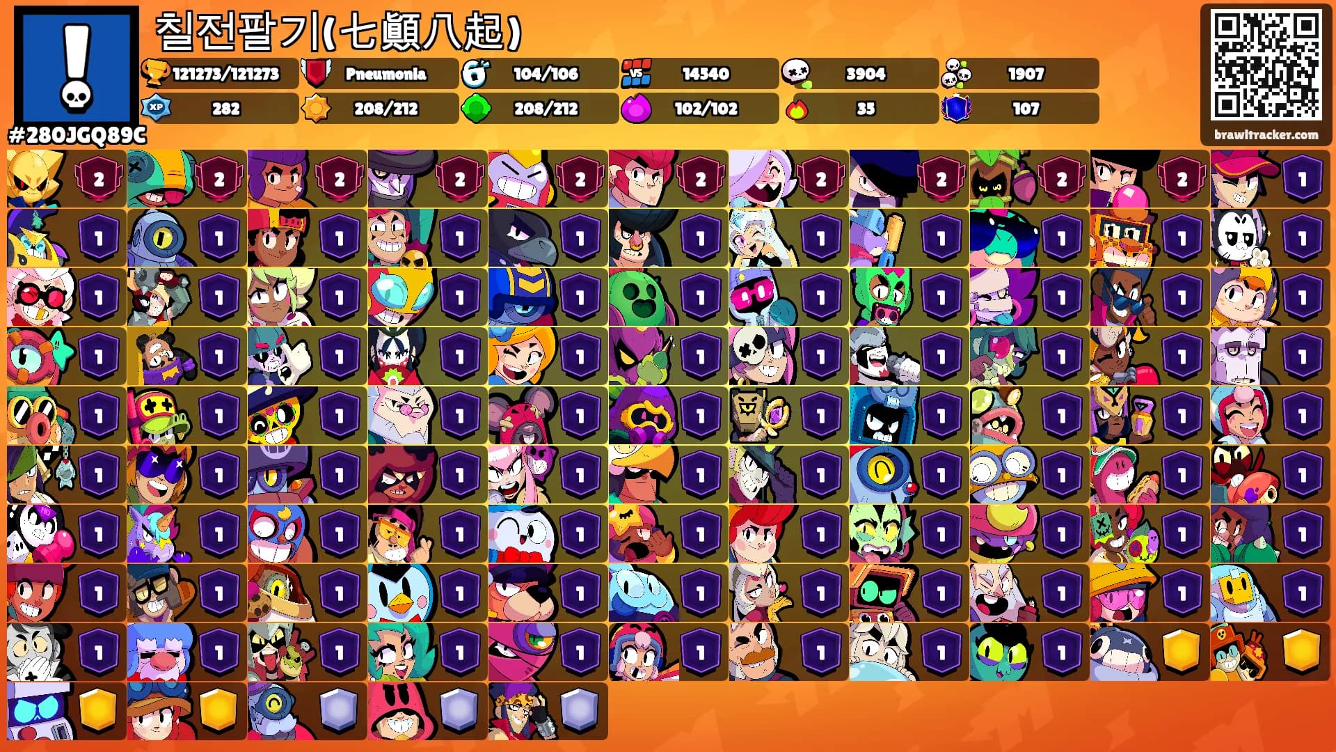 칠전팔기(七顚八起)'s Ranks