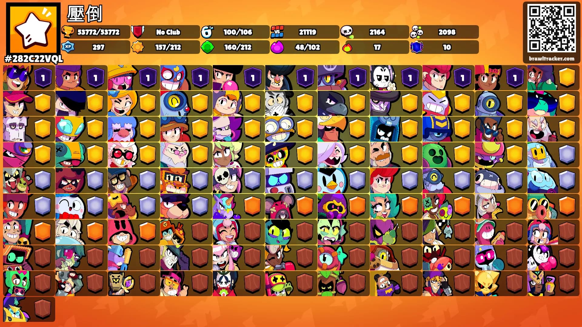 壓倒's Ranks