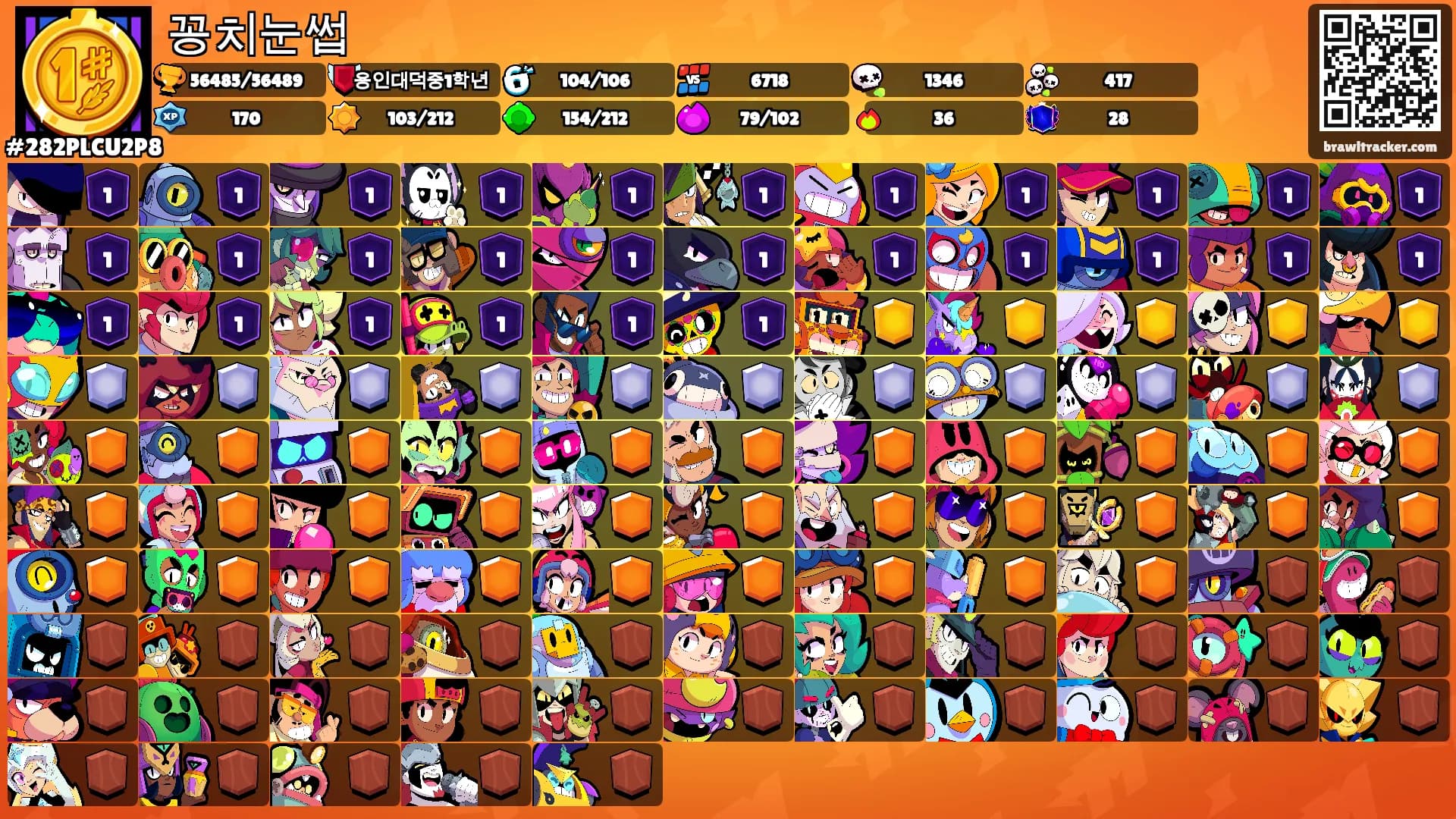 꽁치눈썹's Ranks