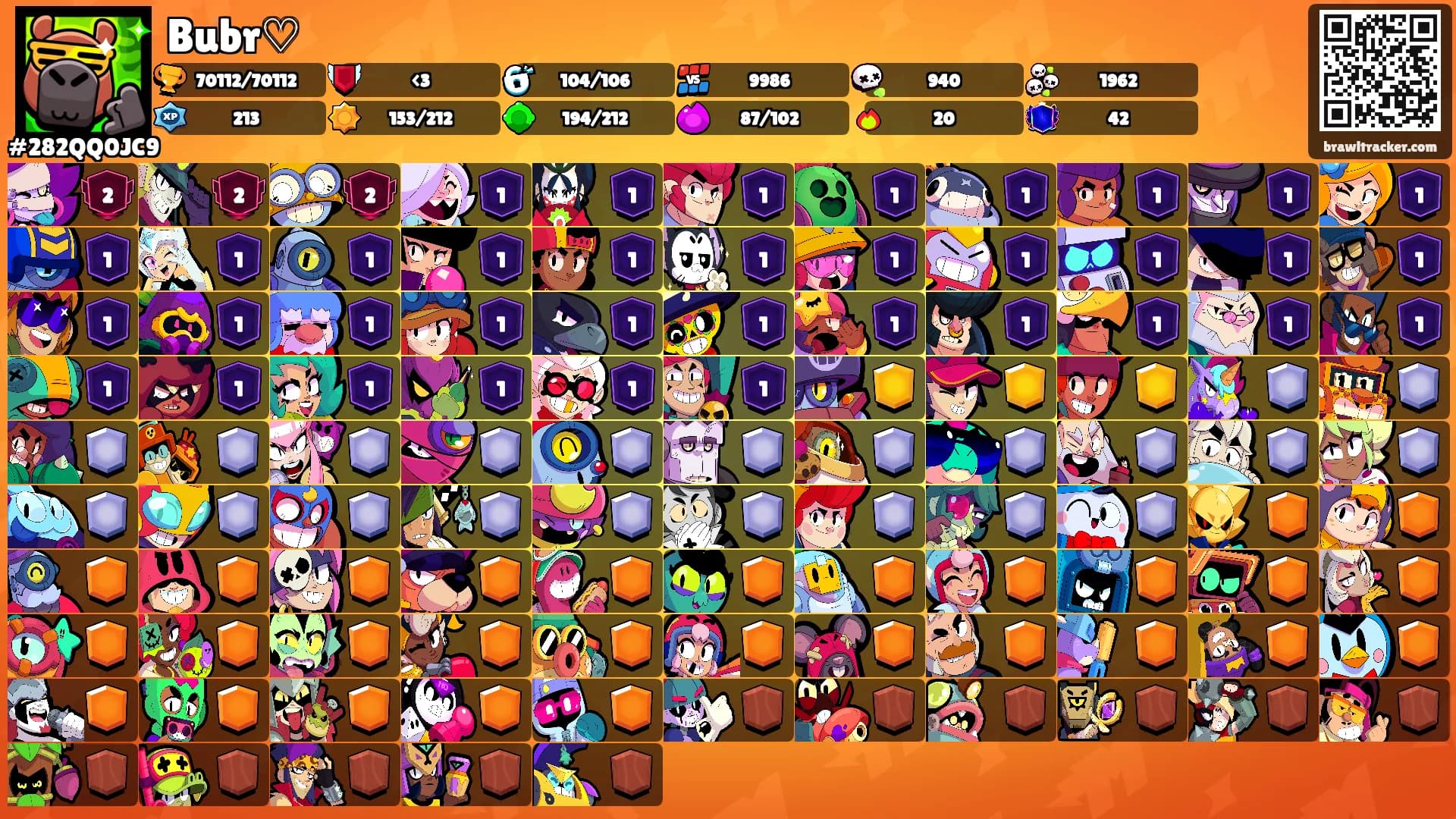 Bubr♡'s Ranks