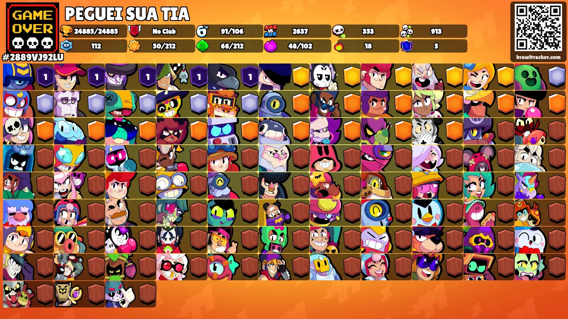 PEGUEI SUA TIA's Ranks