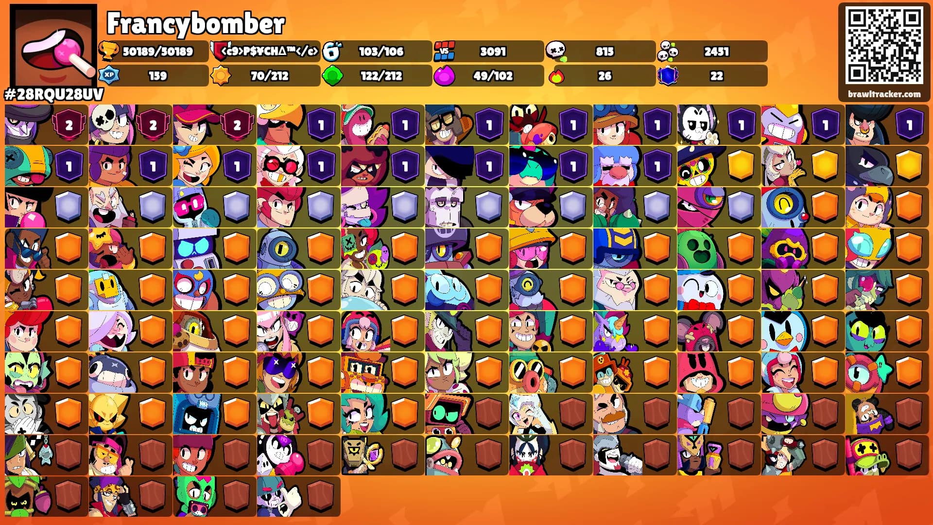 Francybomber's Ranks