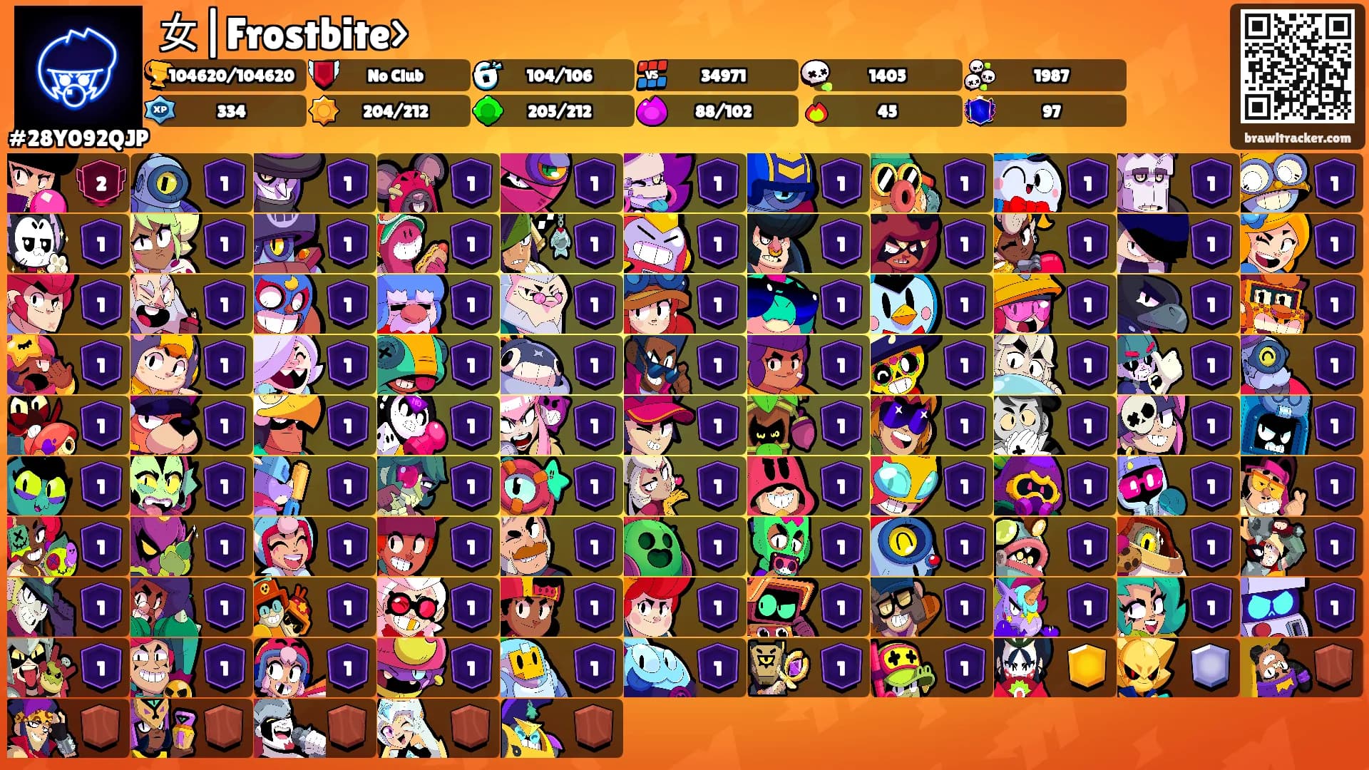 女|Frostbite>'s Ranks