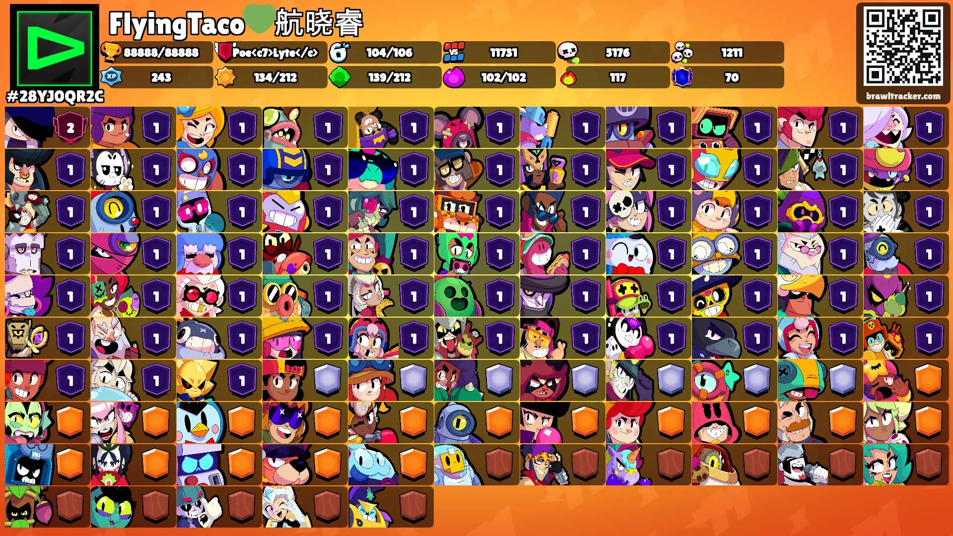 FlyingTaco💚航晓睿's Ranks