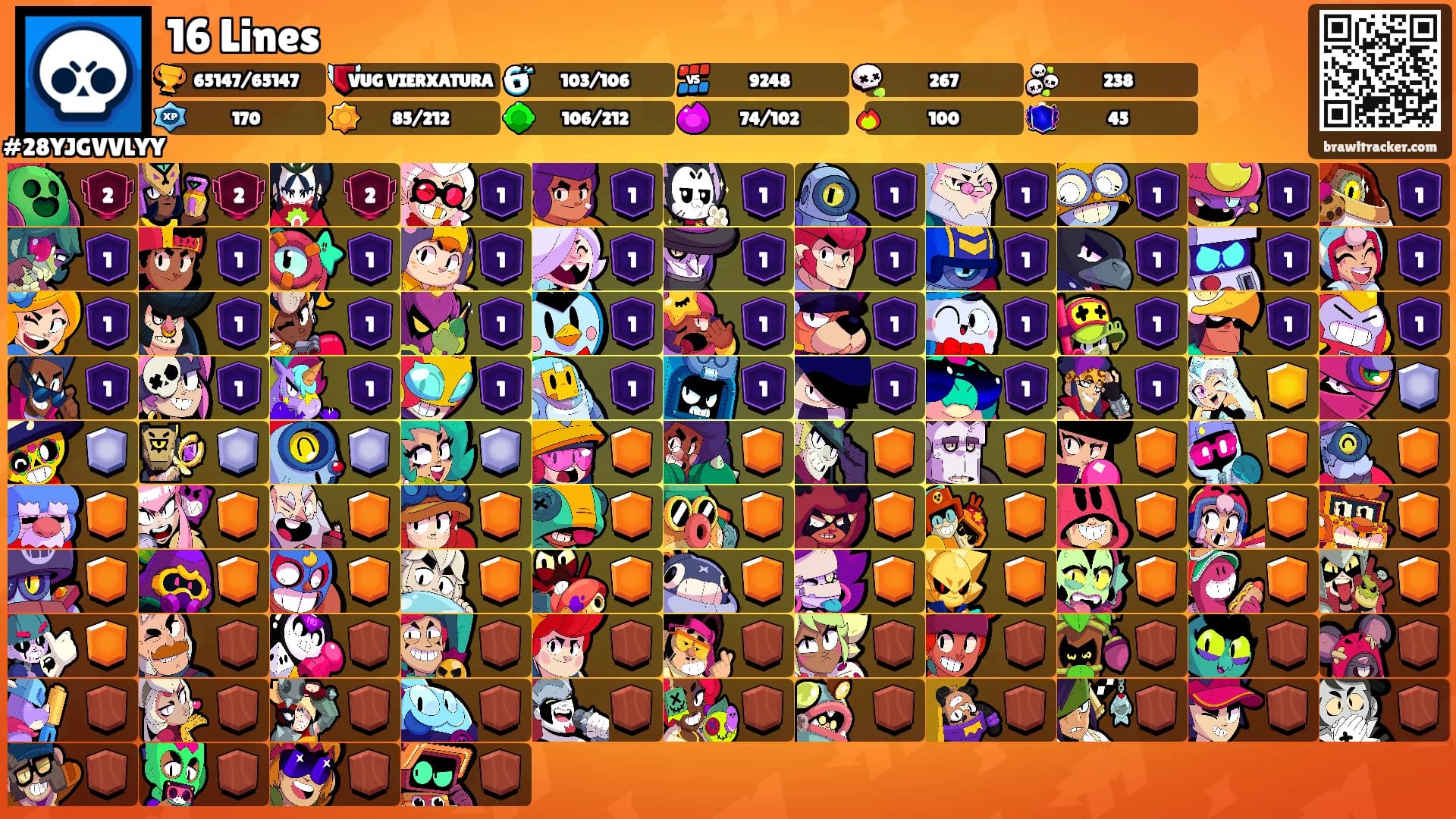 16 Lines's Ranks