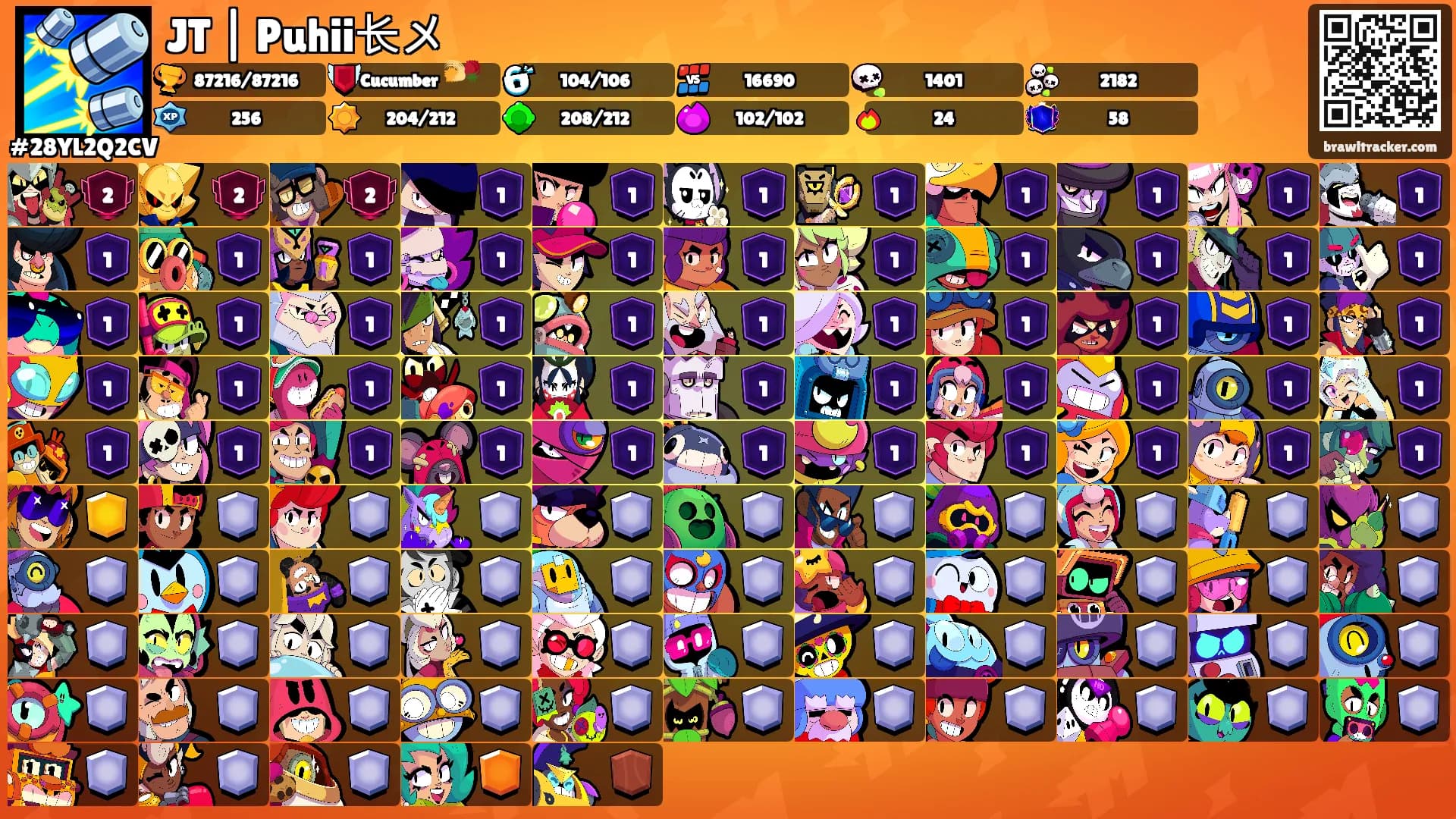 JT | Puhii长メ's Ranks