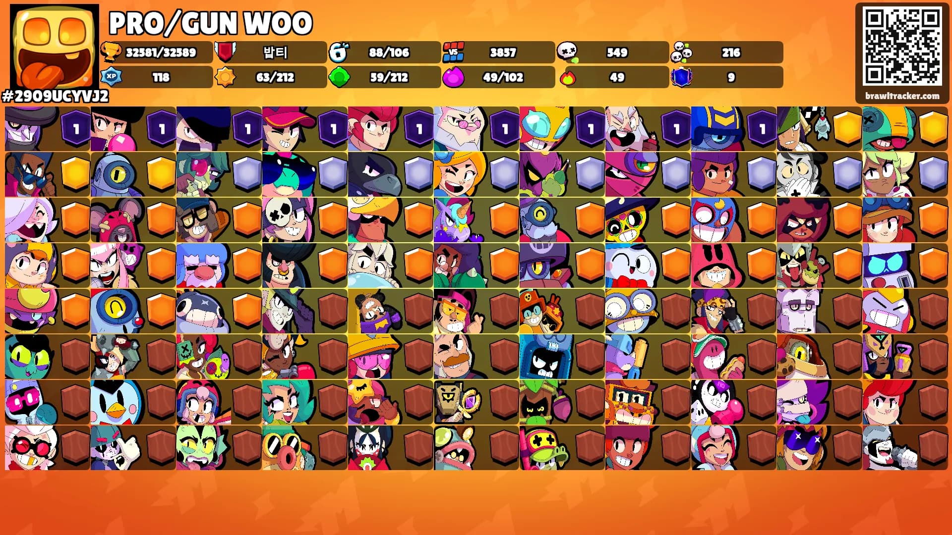 PRO/GUN WOO's Ranks