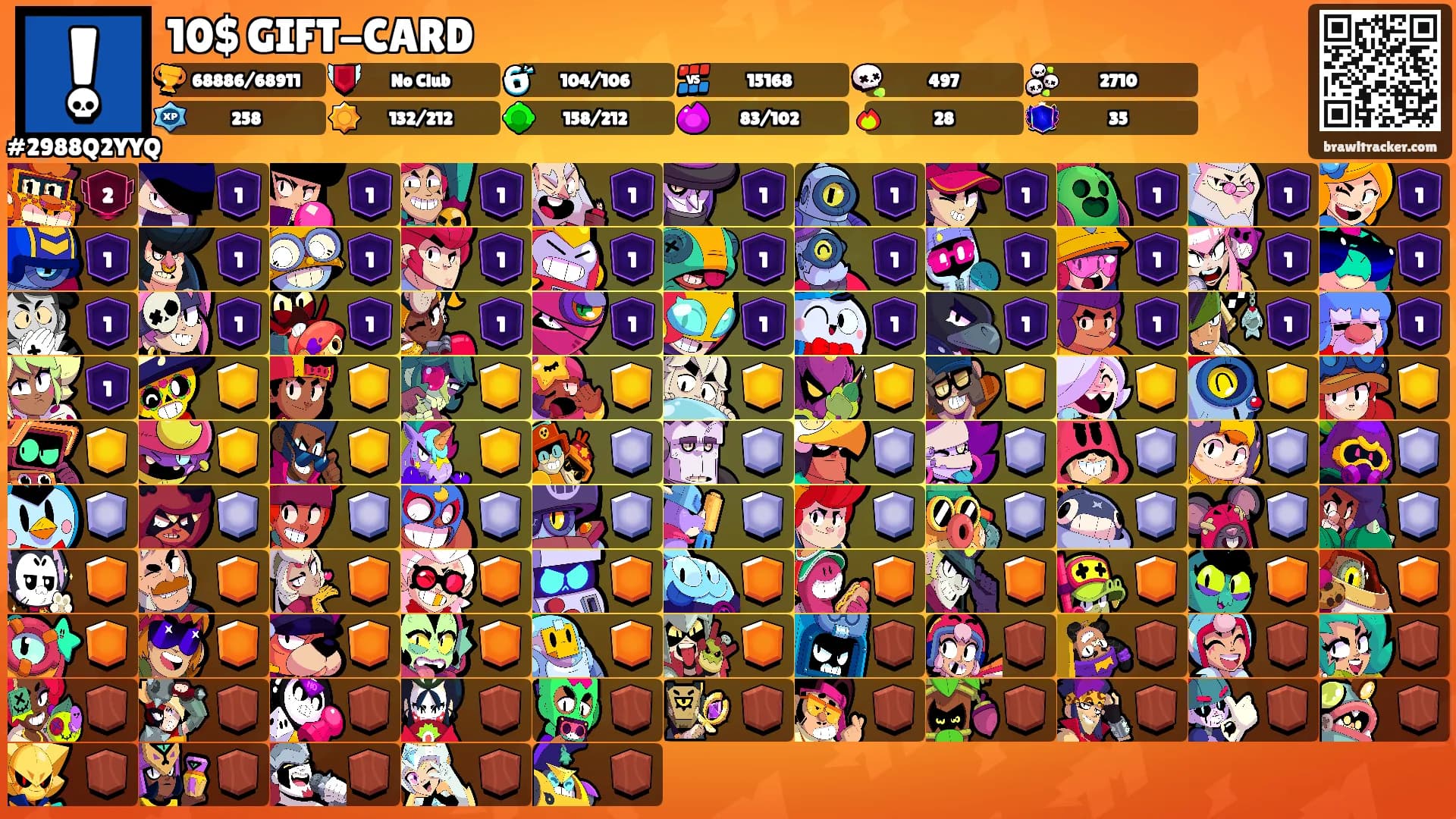 10$ GIFT-CARD's Ranks