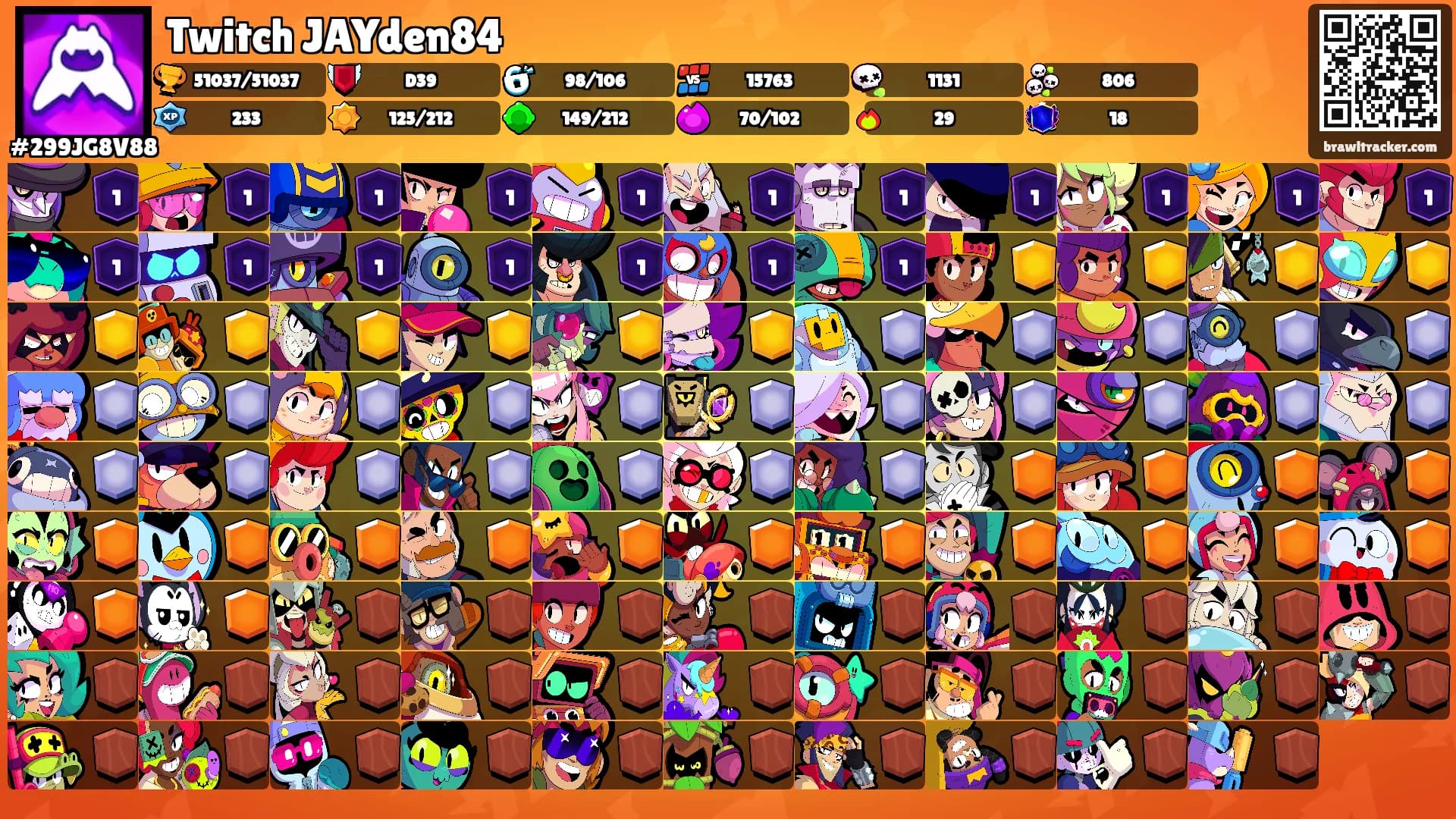 Twitch JAYden84's Ranks