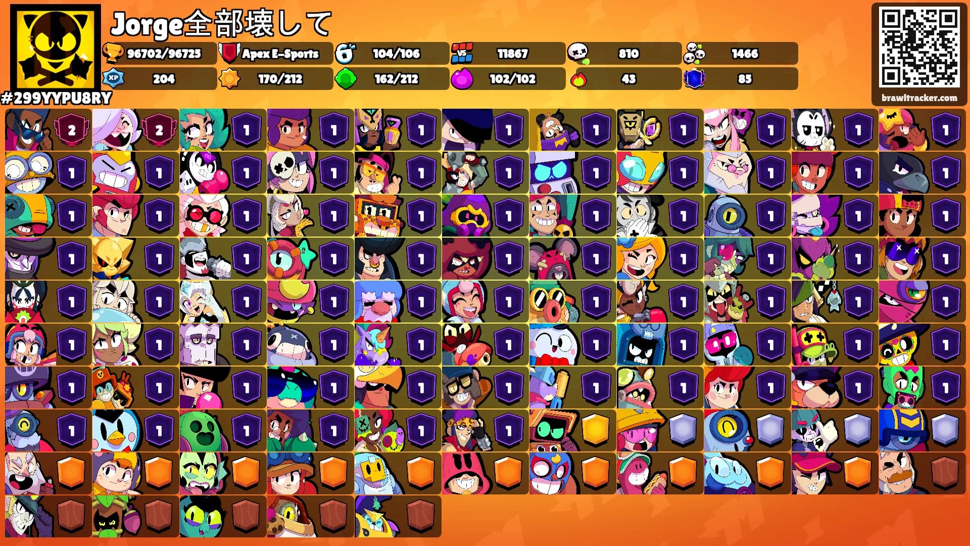 Jorge全部壊して's Ranks