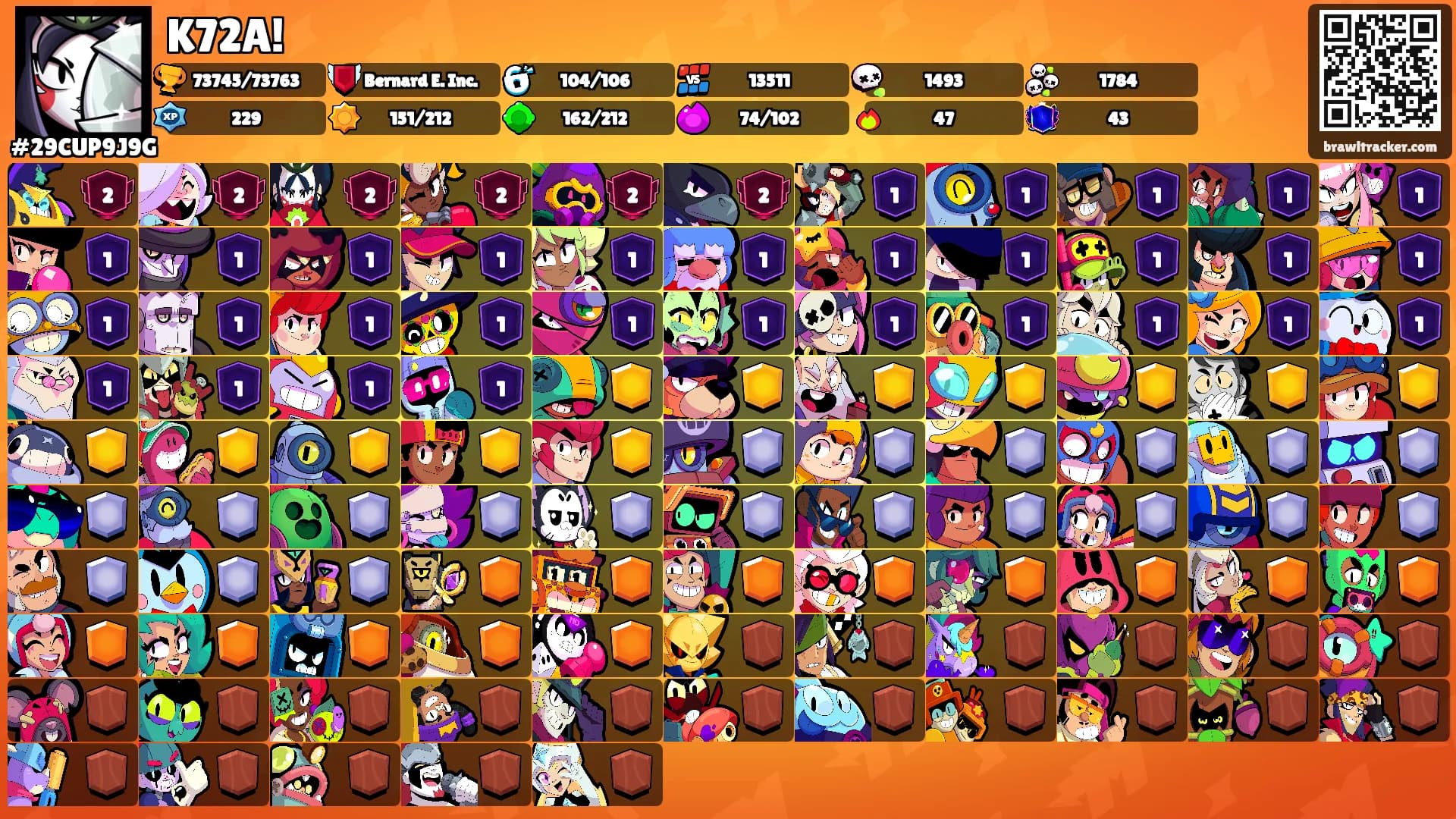 K72A!'s Ranks