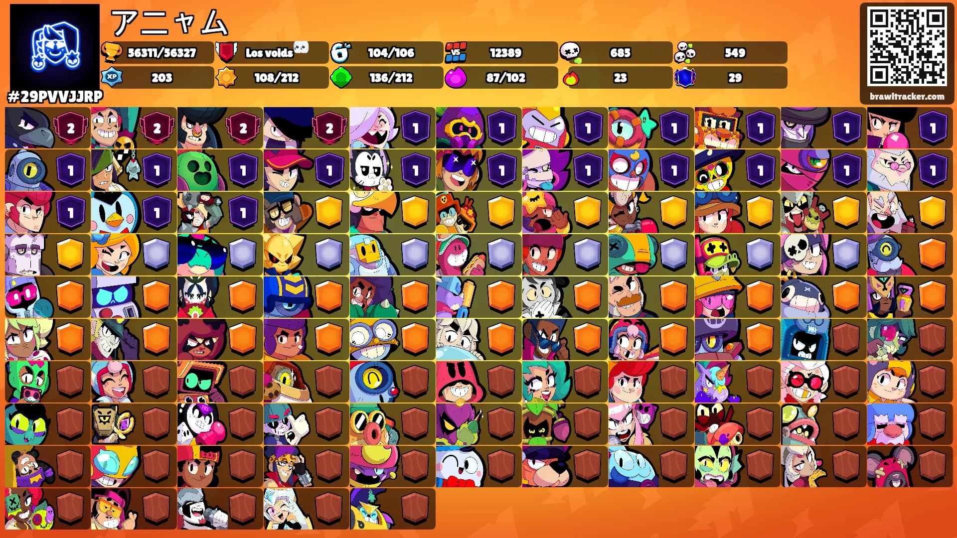 アニャム's Ranks