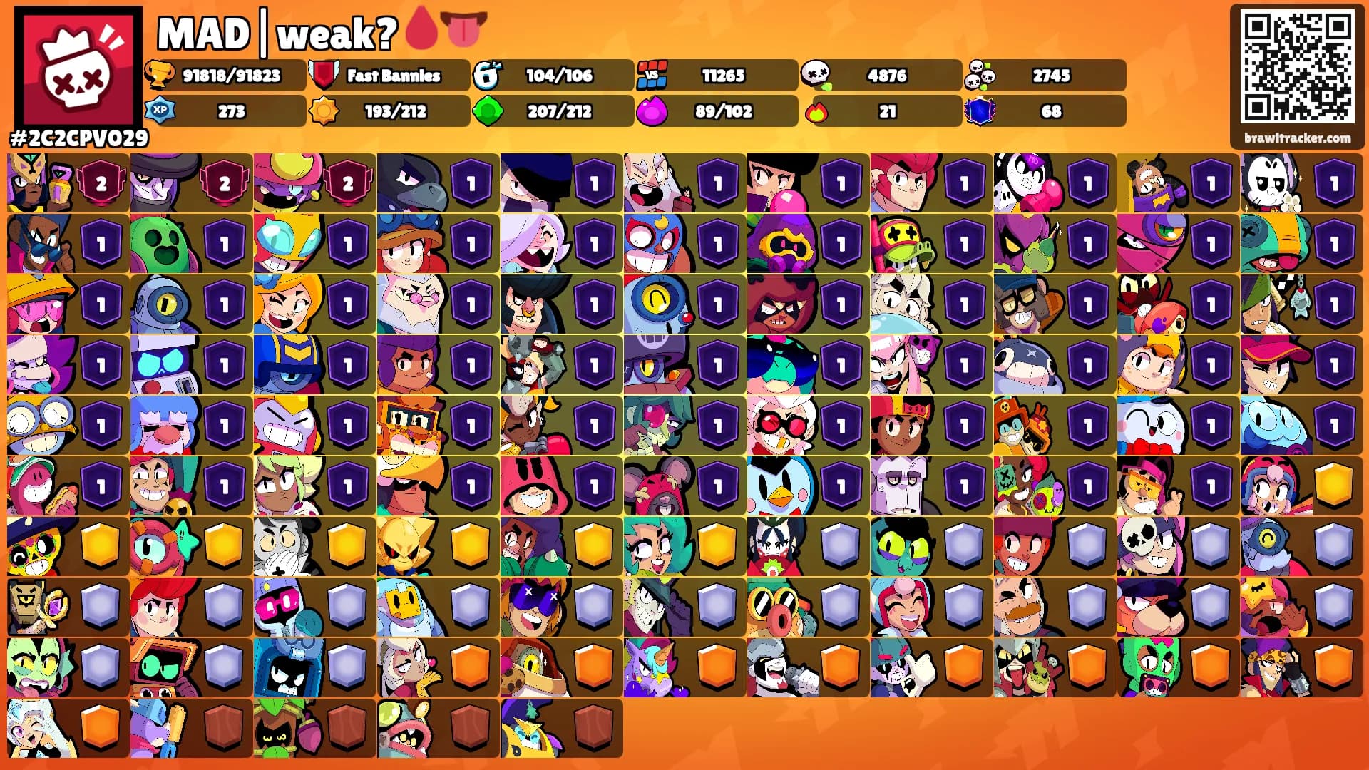 MAD|weak?🩸👅's Ranks