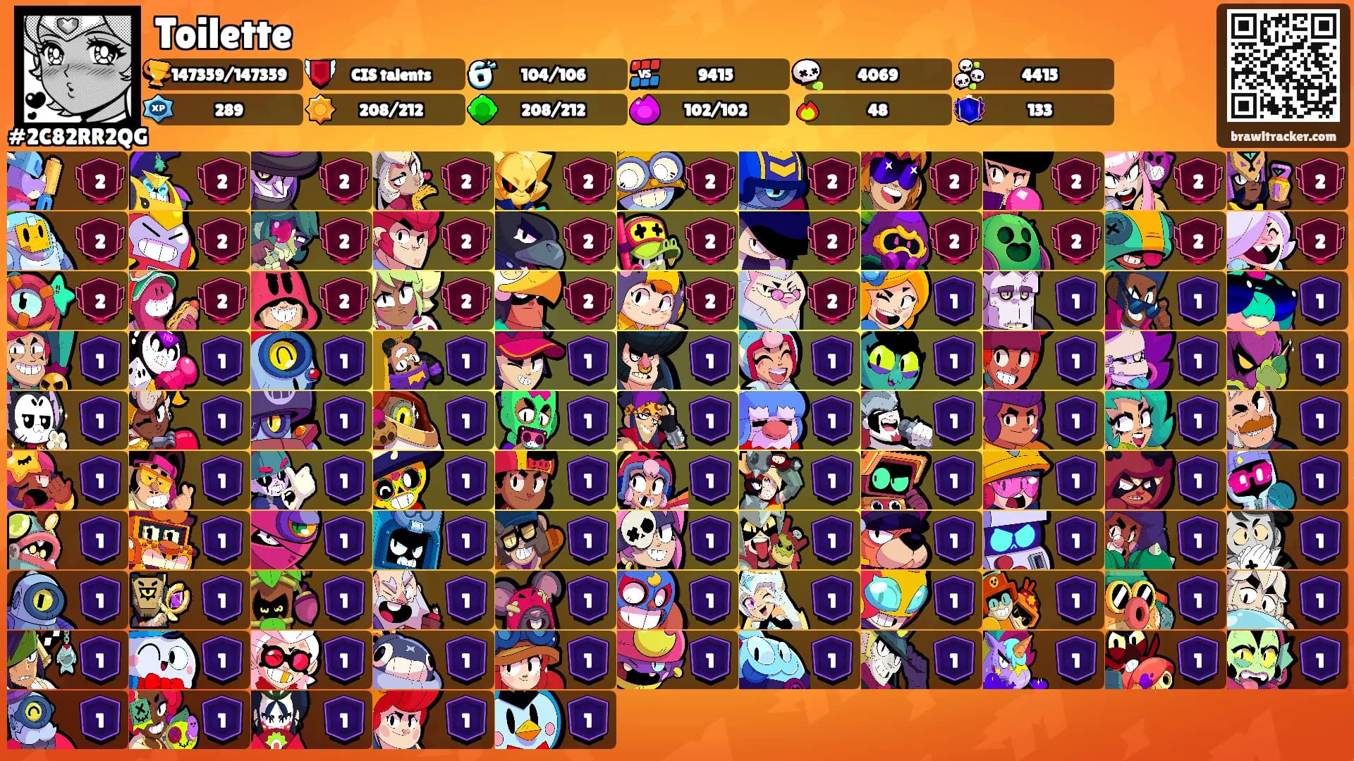 Toilette's Ranks