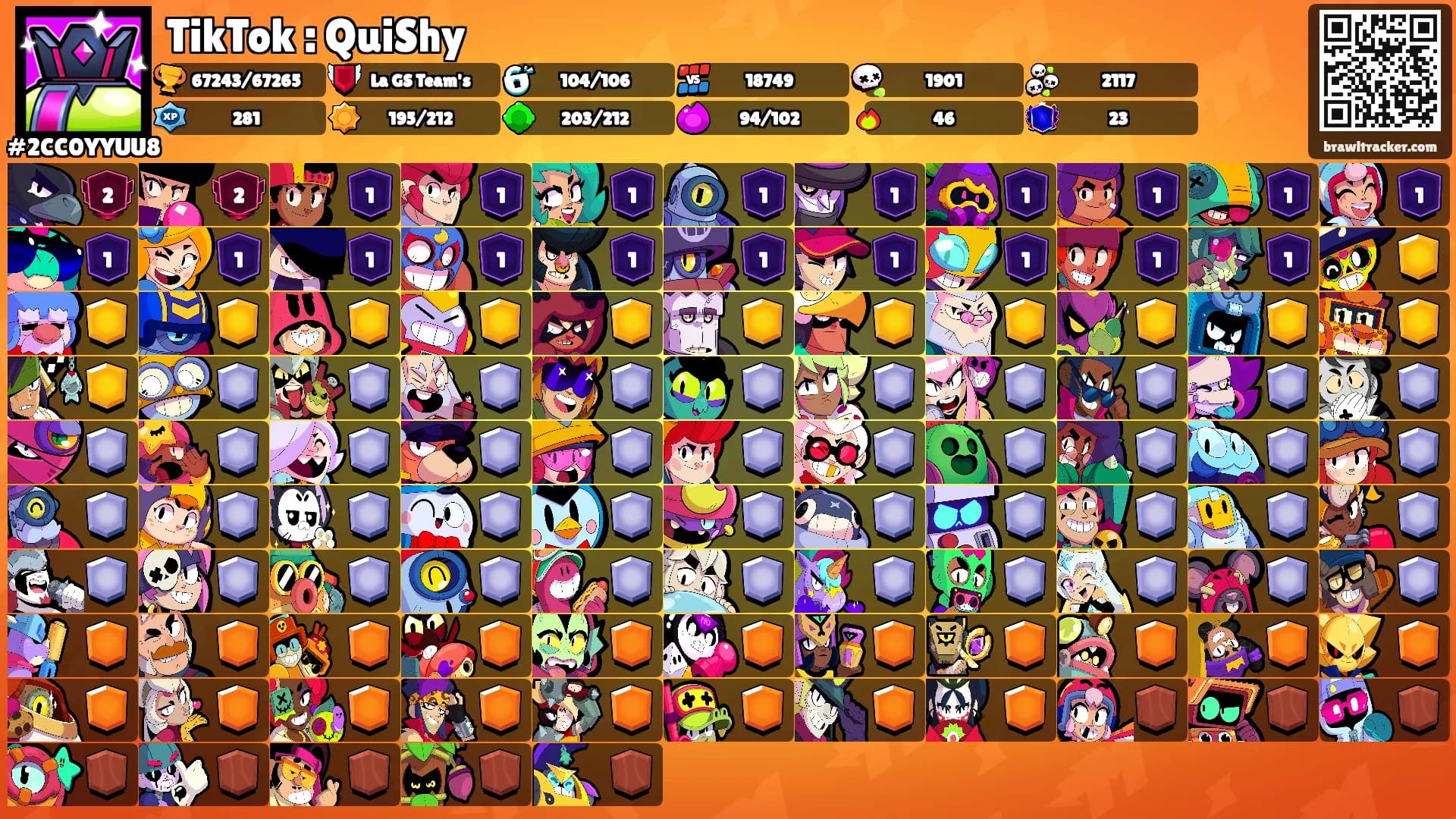 TikTok : QuiShy's Ranks