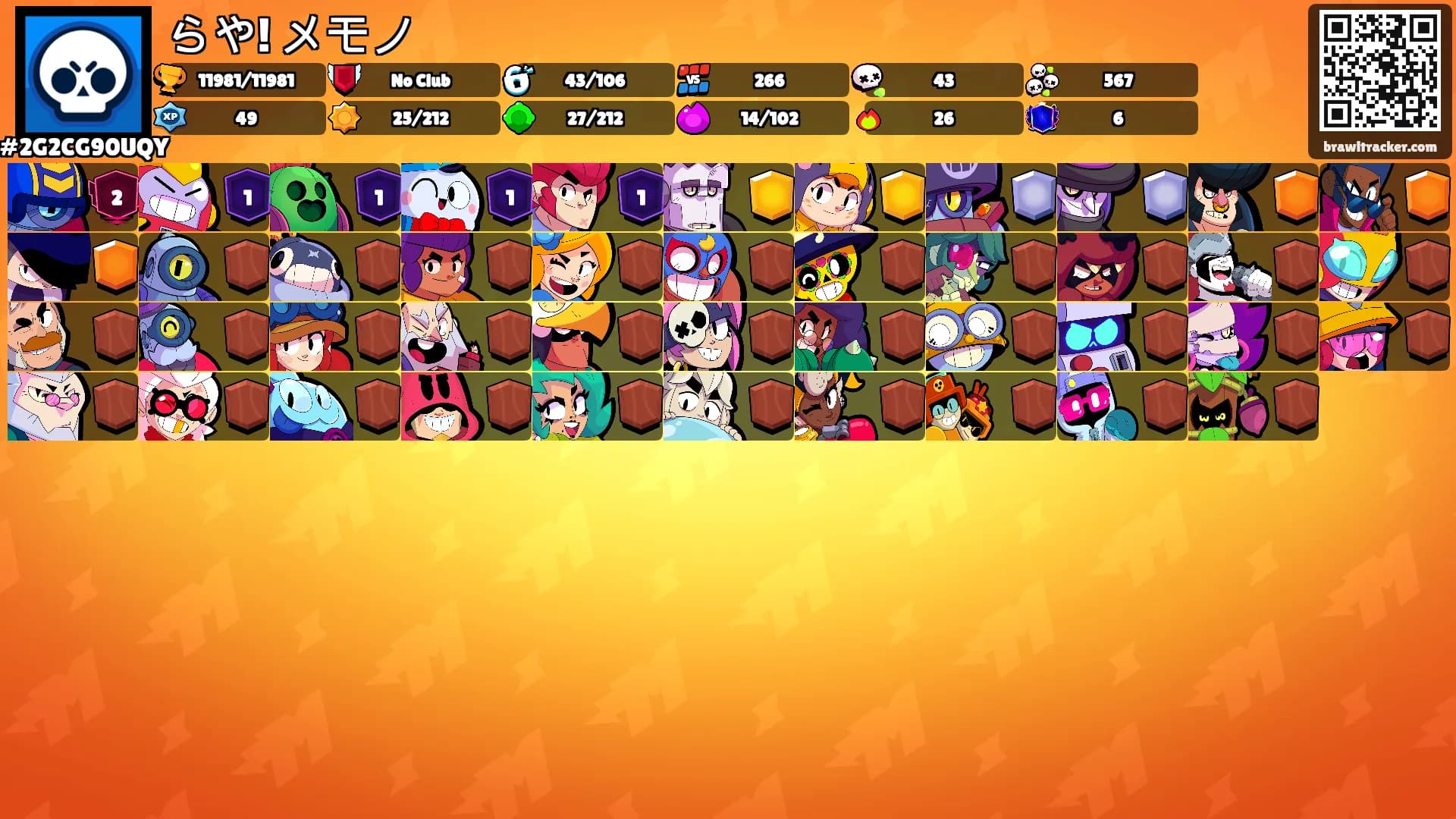 らや! メモノ's Ranks