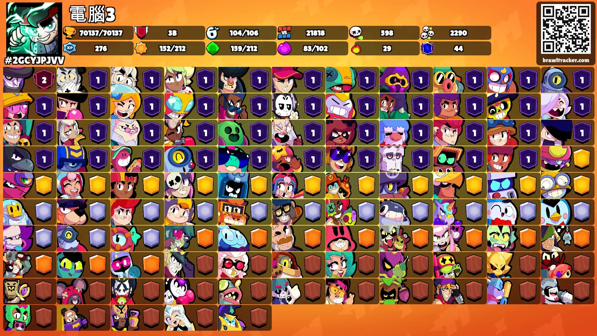 電腦3's Ranks