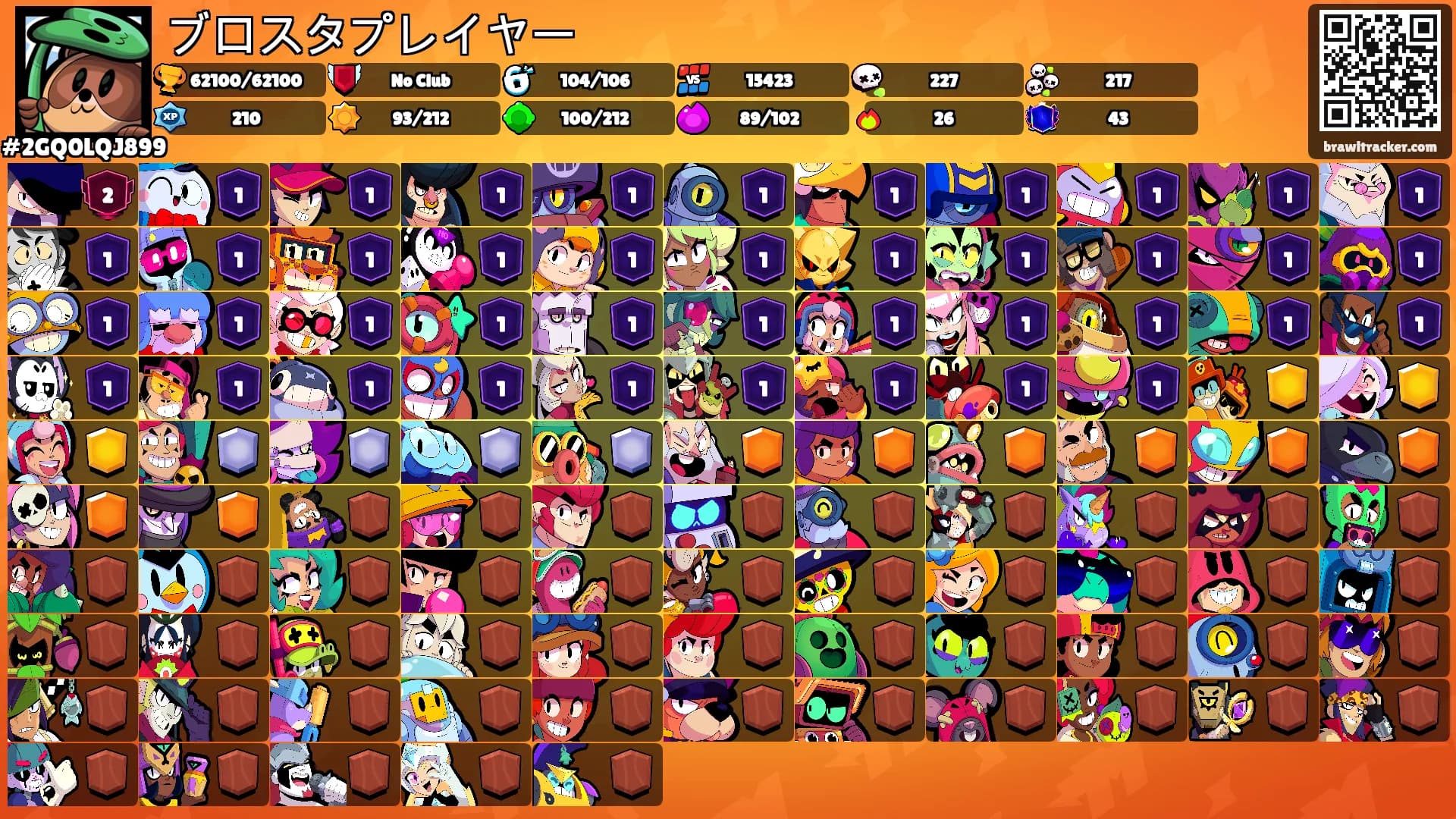 ブロスタプレイヤー's Ranks
