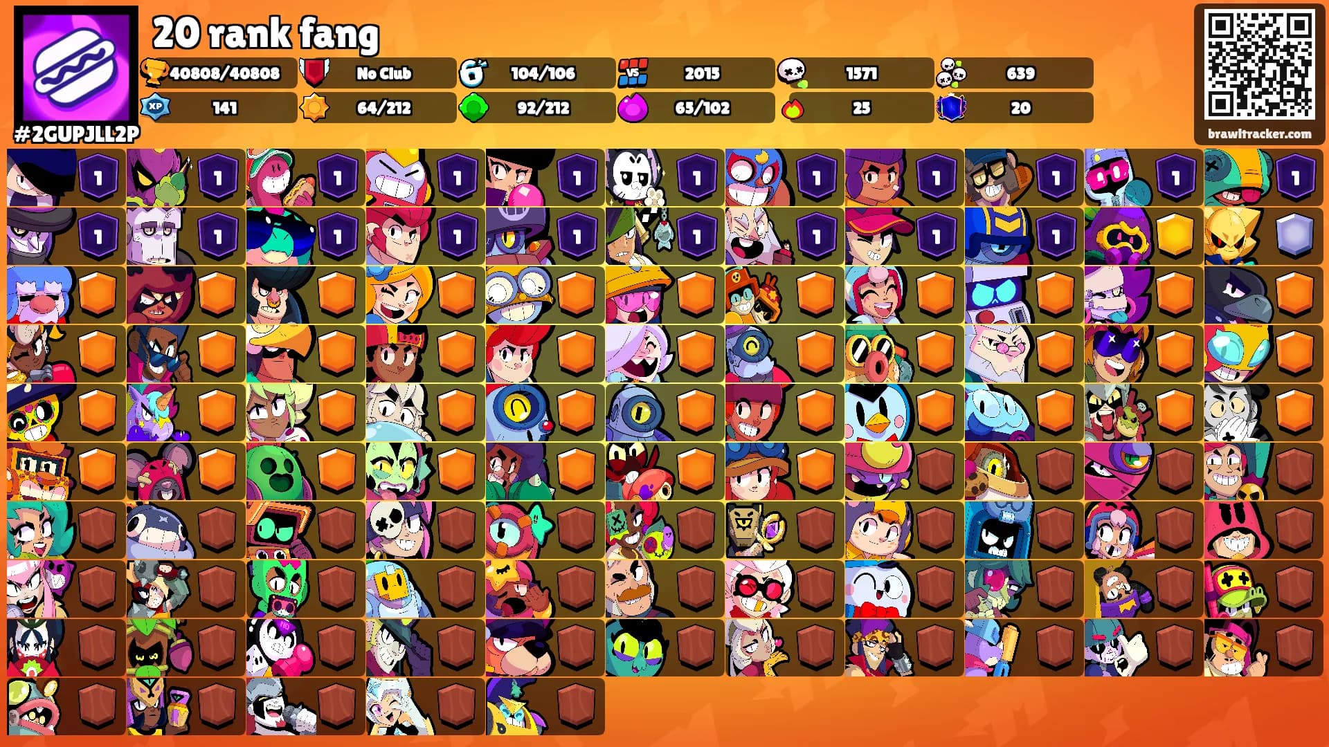 20 rank fang's Ranks
