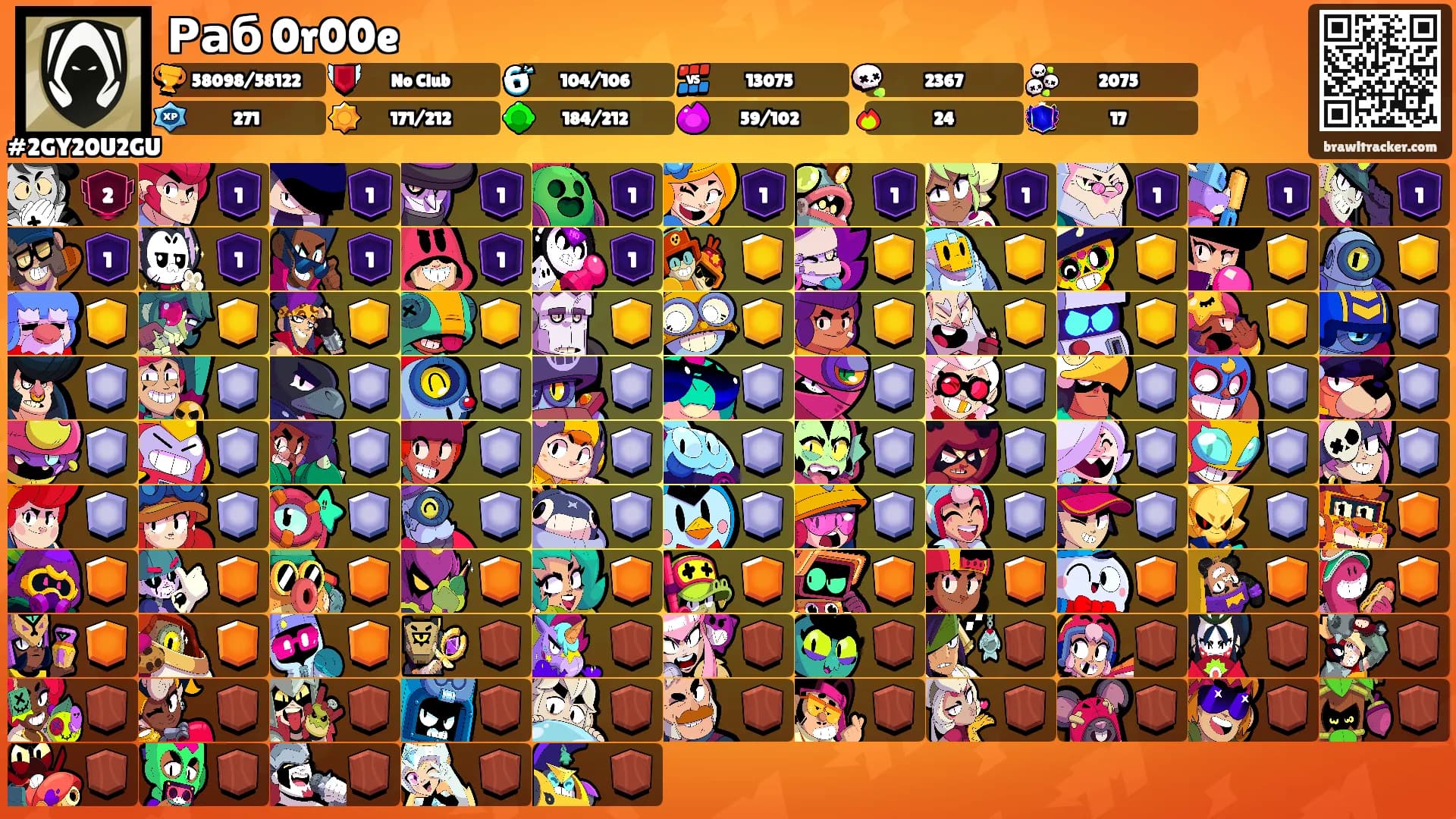Раб 0r00e's Ranks