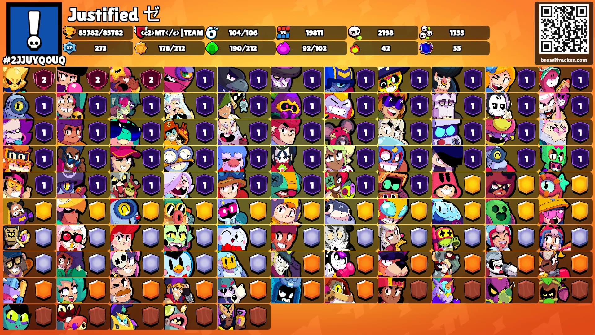 Justified ゼ's Ranks