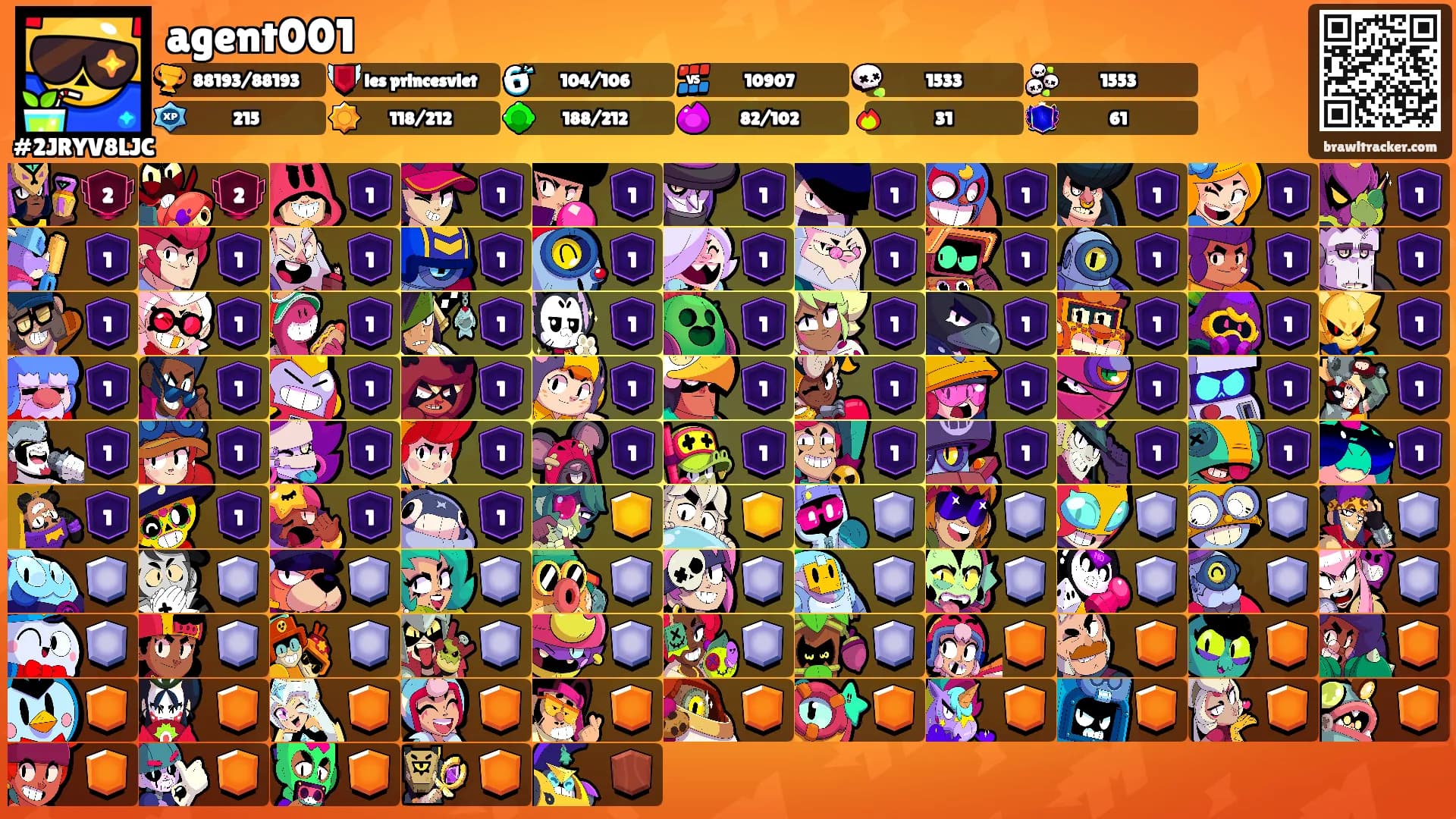 agent001's Ranks