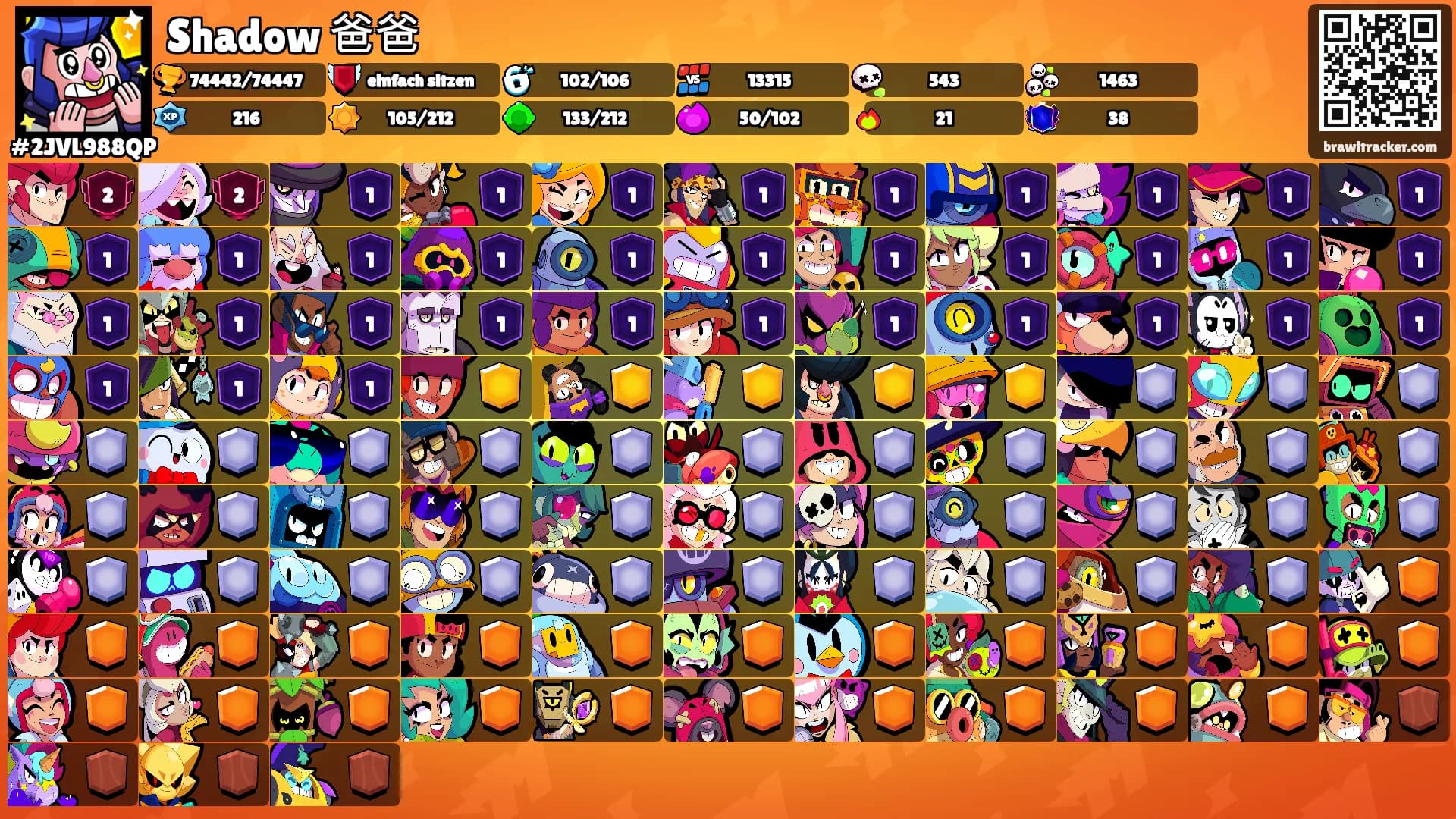Shadow 爸爸's Ranks