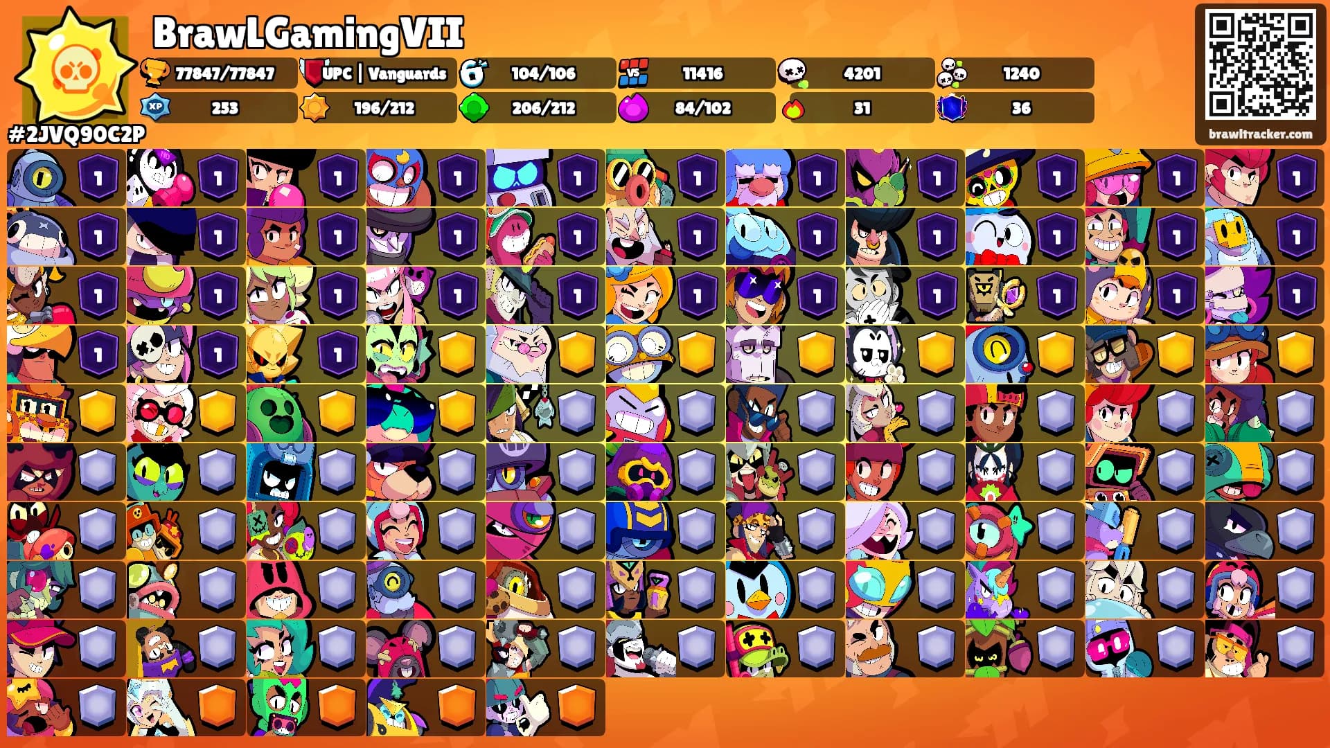 BrawLGamingVII's Ranks