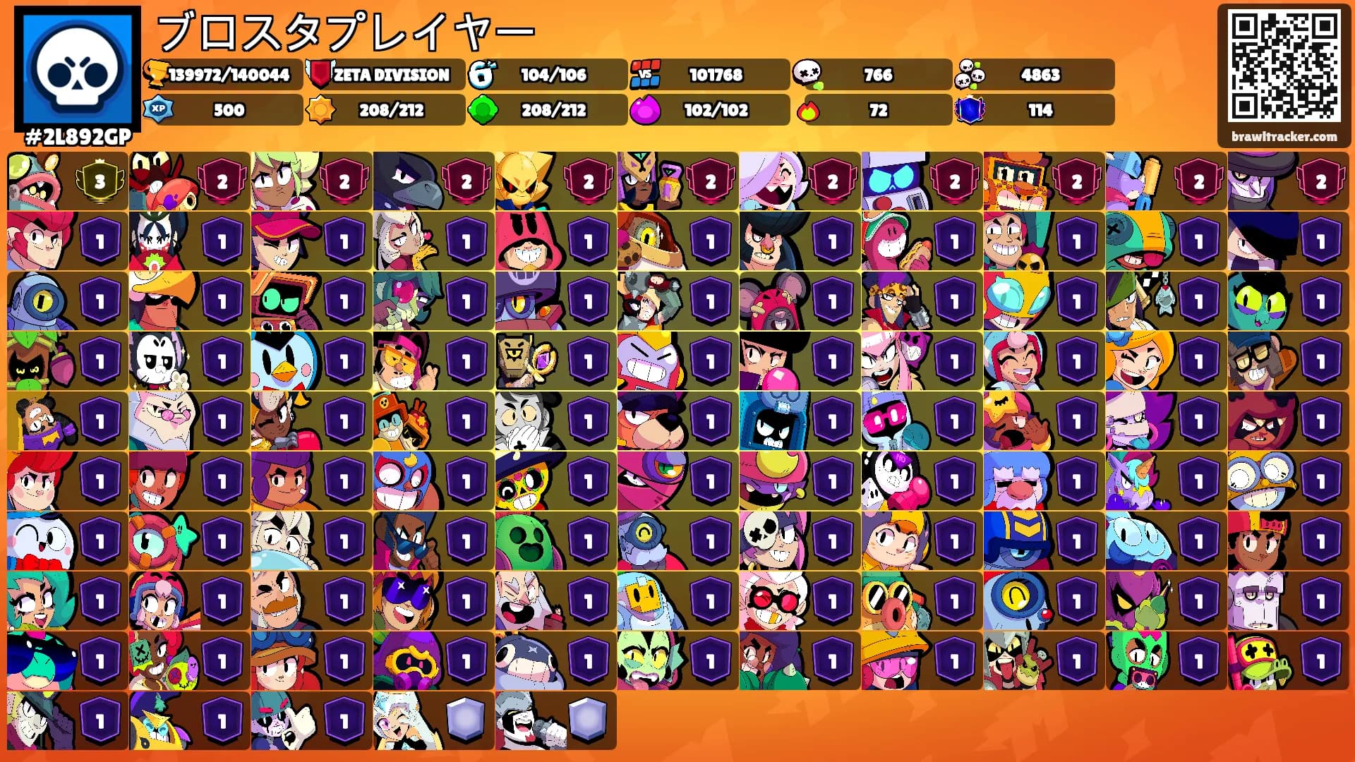 ブロスタプレイヤー's Ranks