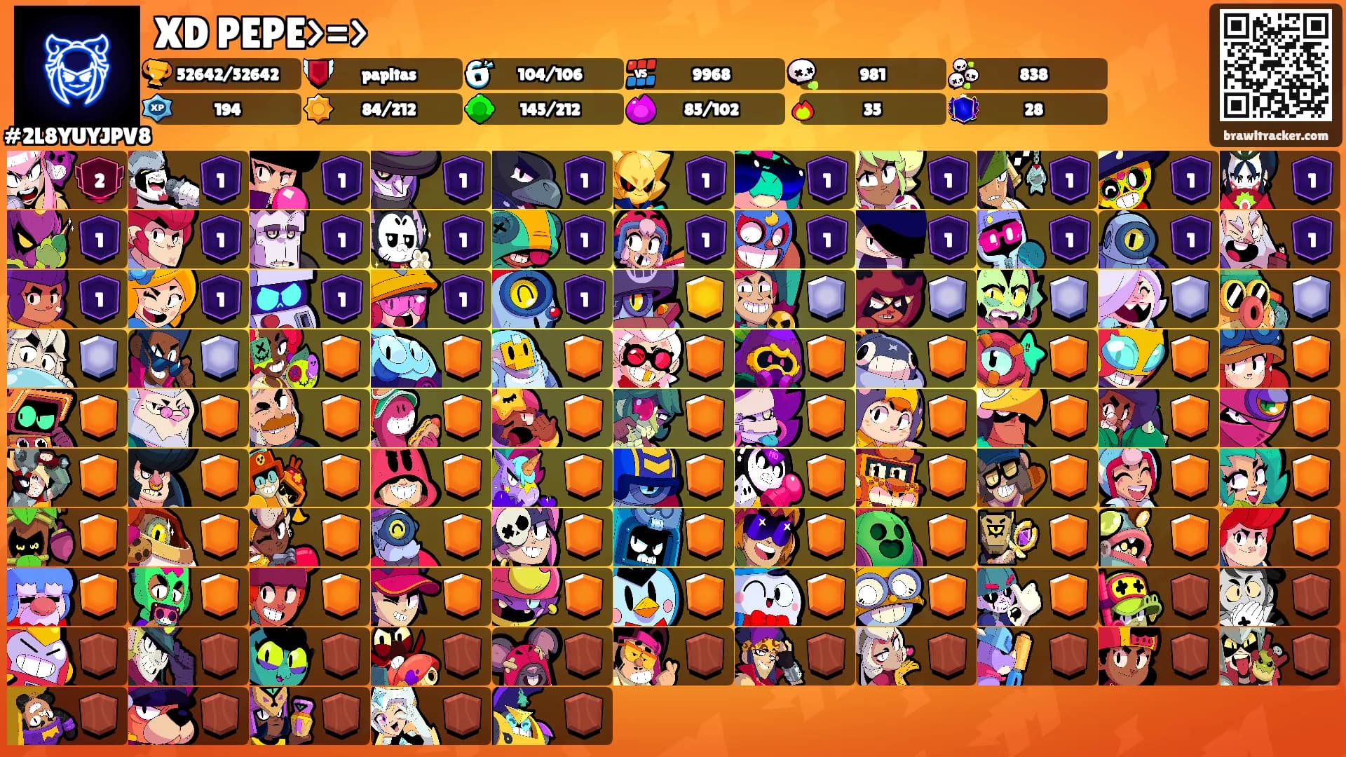 XD PEPE>=>'s Ranks