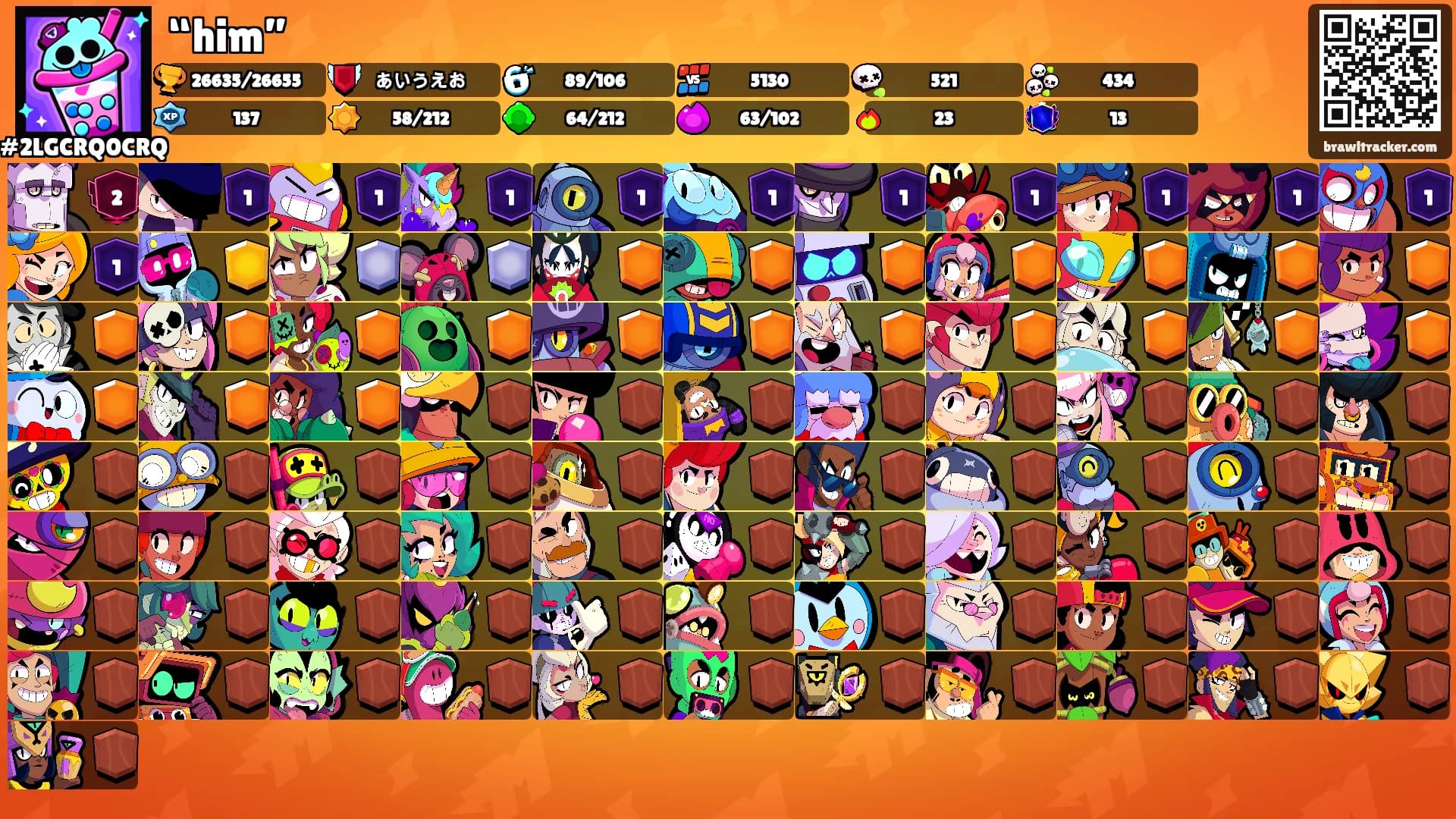 “him”'s Ranks