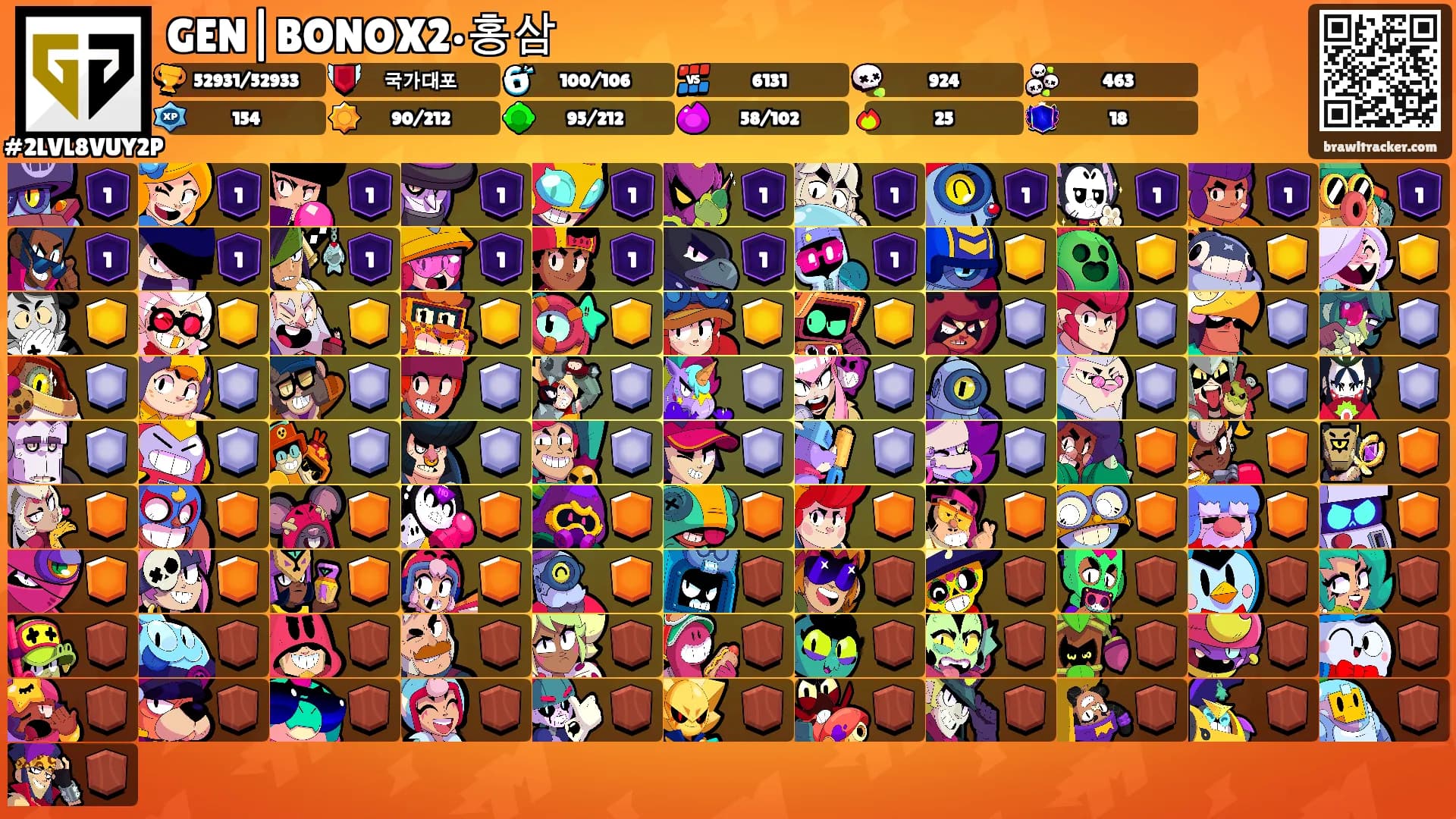 GEN|BONOX2•홍삼's Ranks
