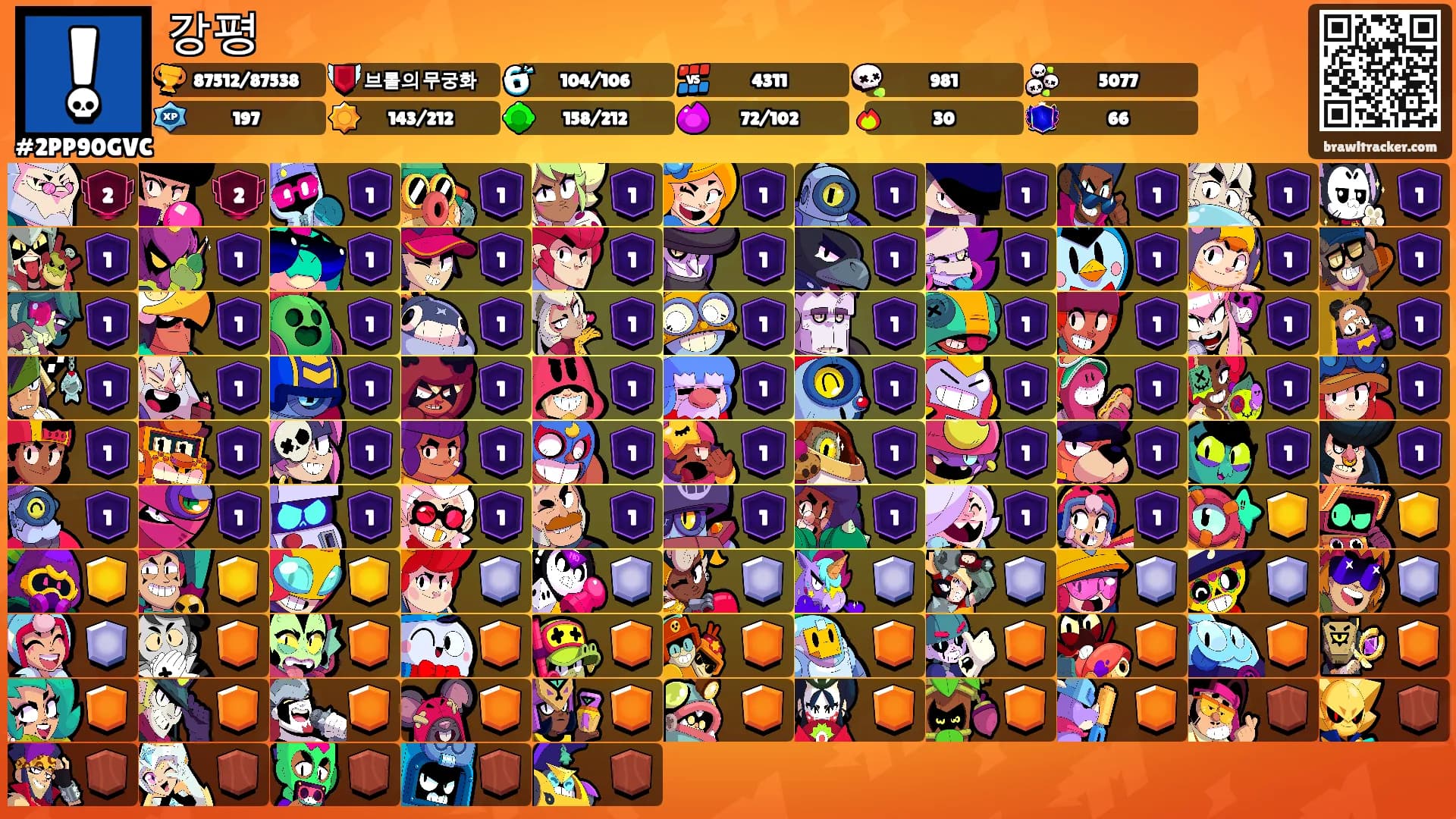 강평's Ranks