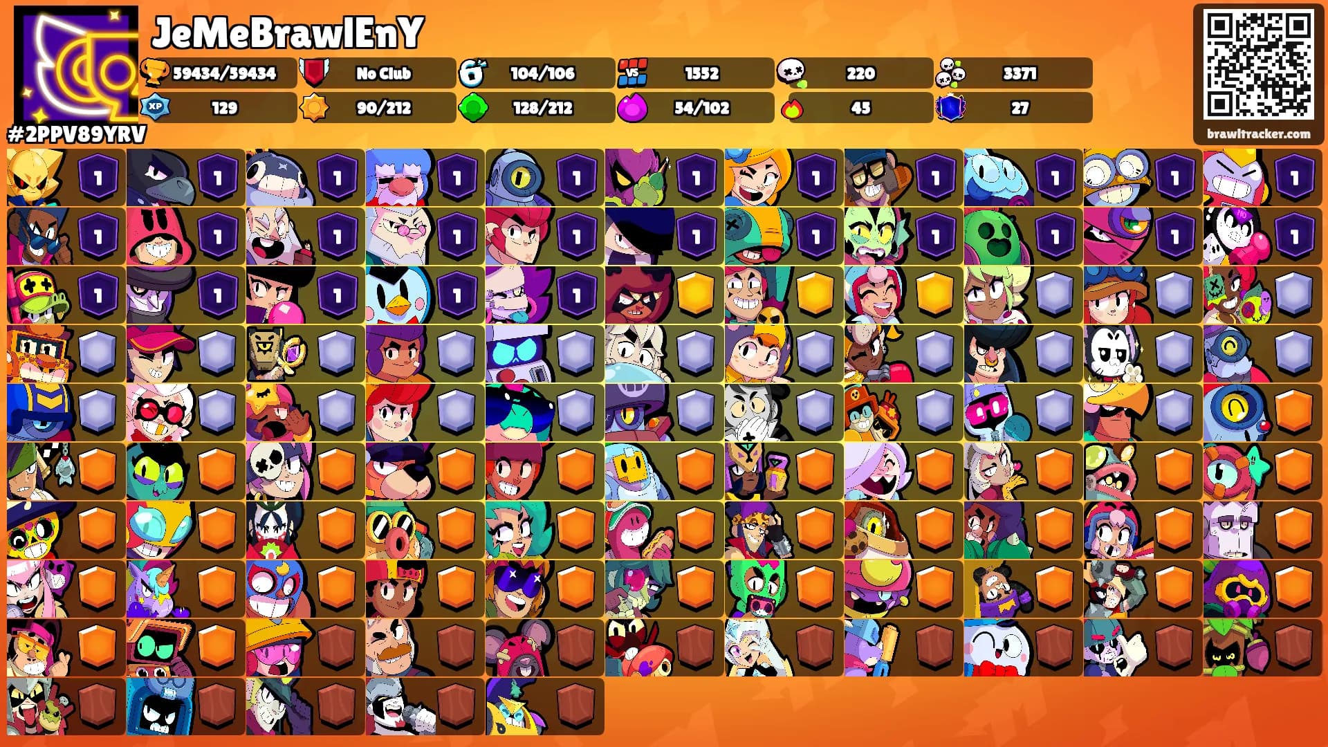 JeMeBrawlEnY's Ranks