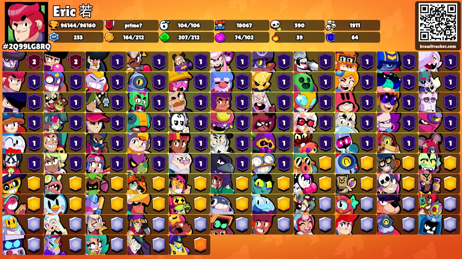 Eric 若's Ranks