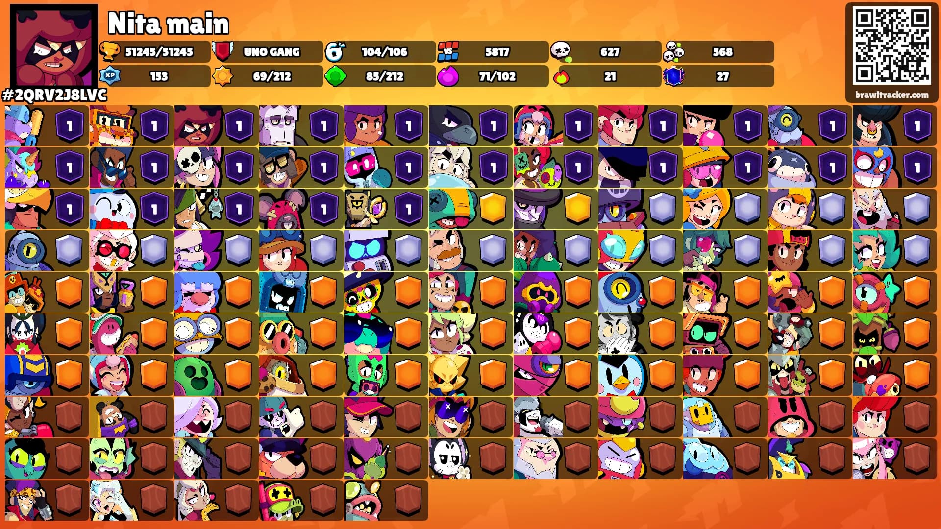Nita main's Ranks