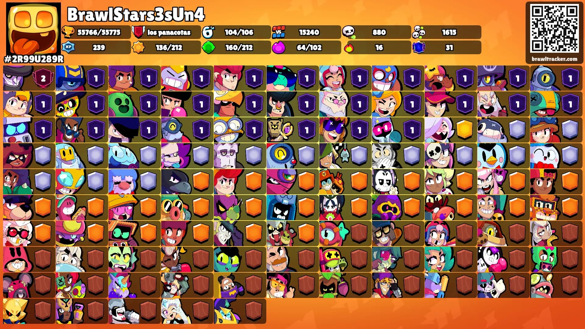 BrawlStars3sUn4's Ranks