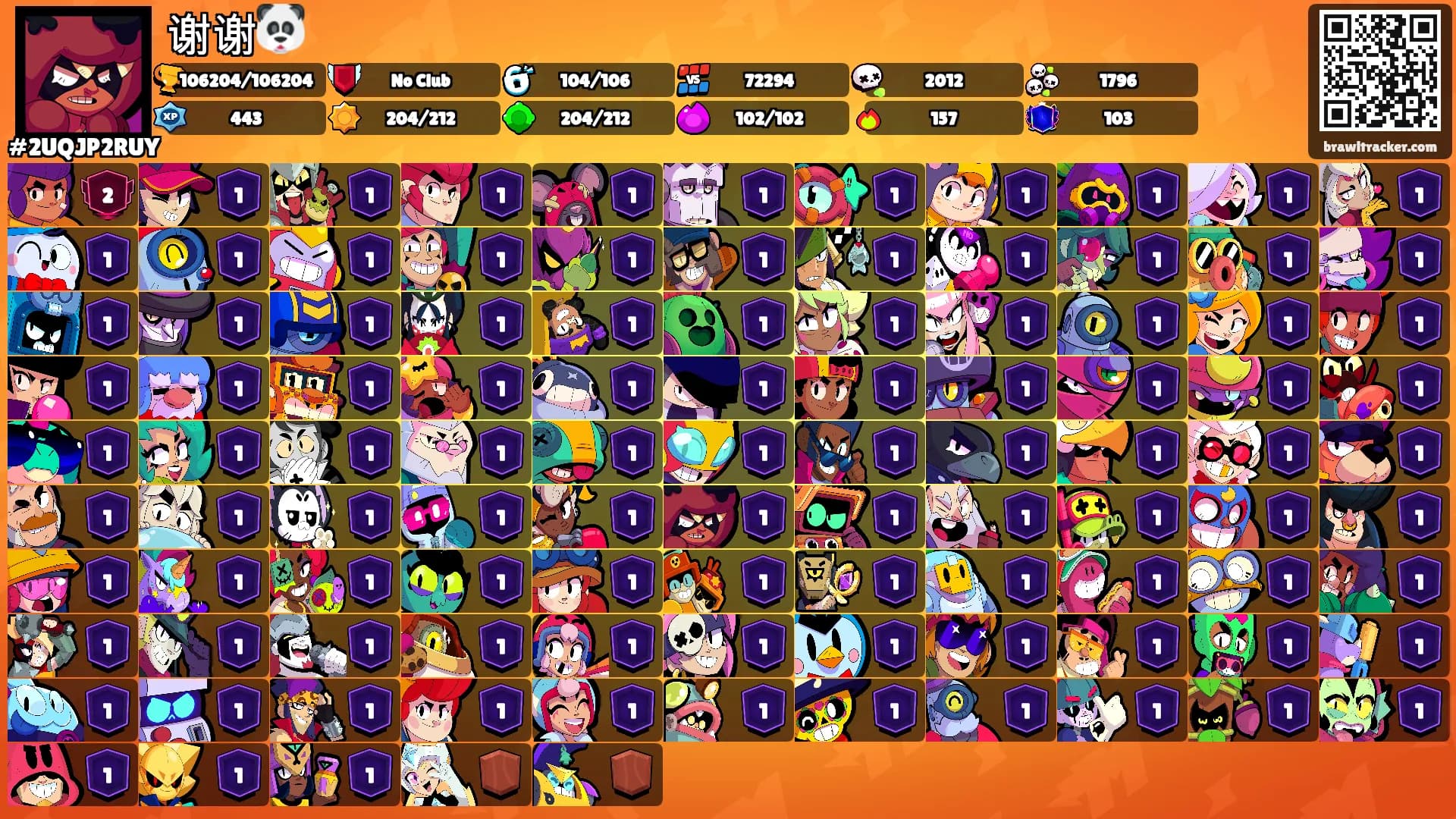 谢谢🐼's Ranks