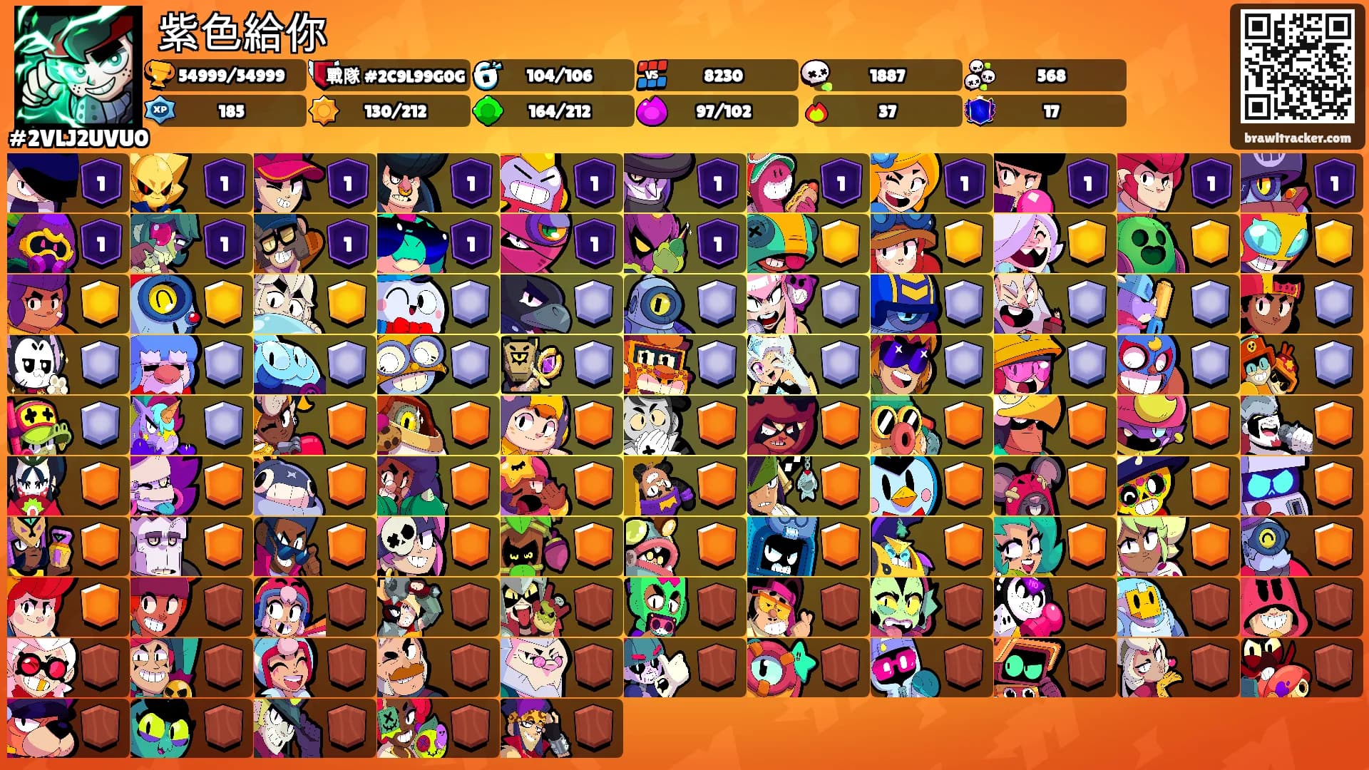 紫色給你's Ranks