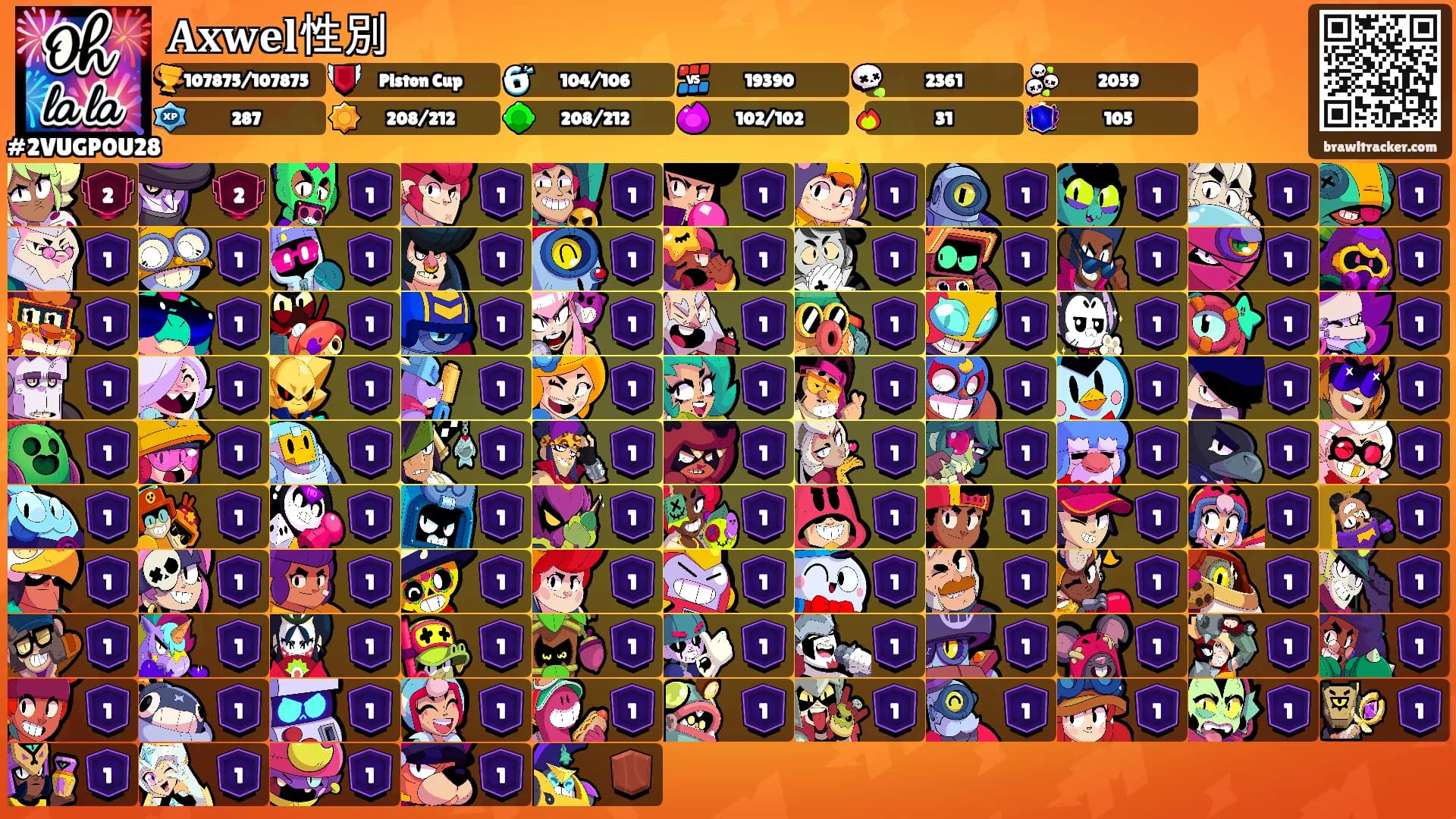 𝐀𝐱𝐰𝐞𝐥性別's Ranks