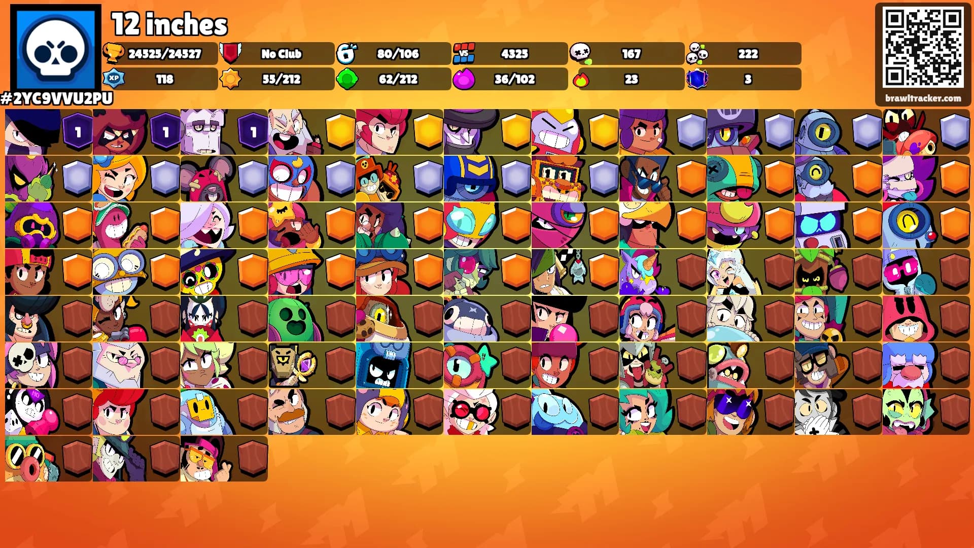 12 inches's Ranks