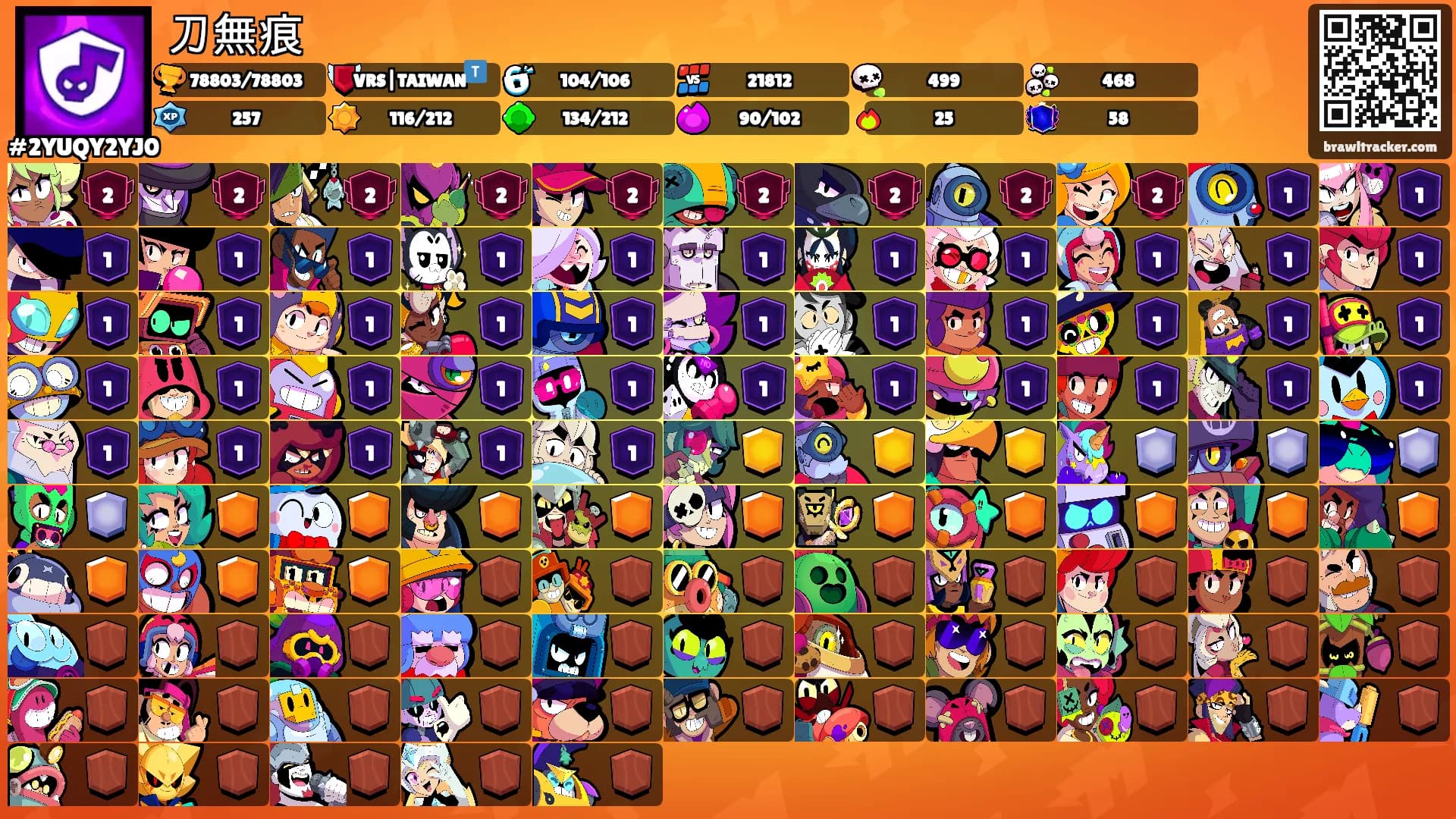 刀無痕's Ranks