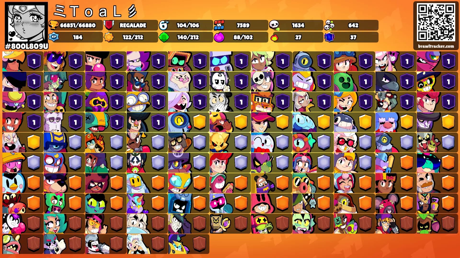 ミＴｏａＬ彡's Ranks
