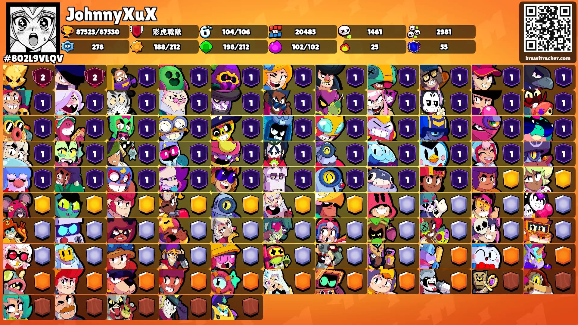 JohnnyXuX's Ranks