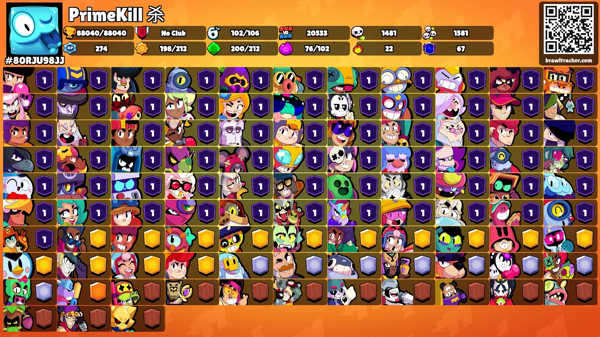 PrimeKill 杀's Ranks
