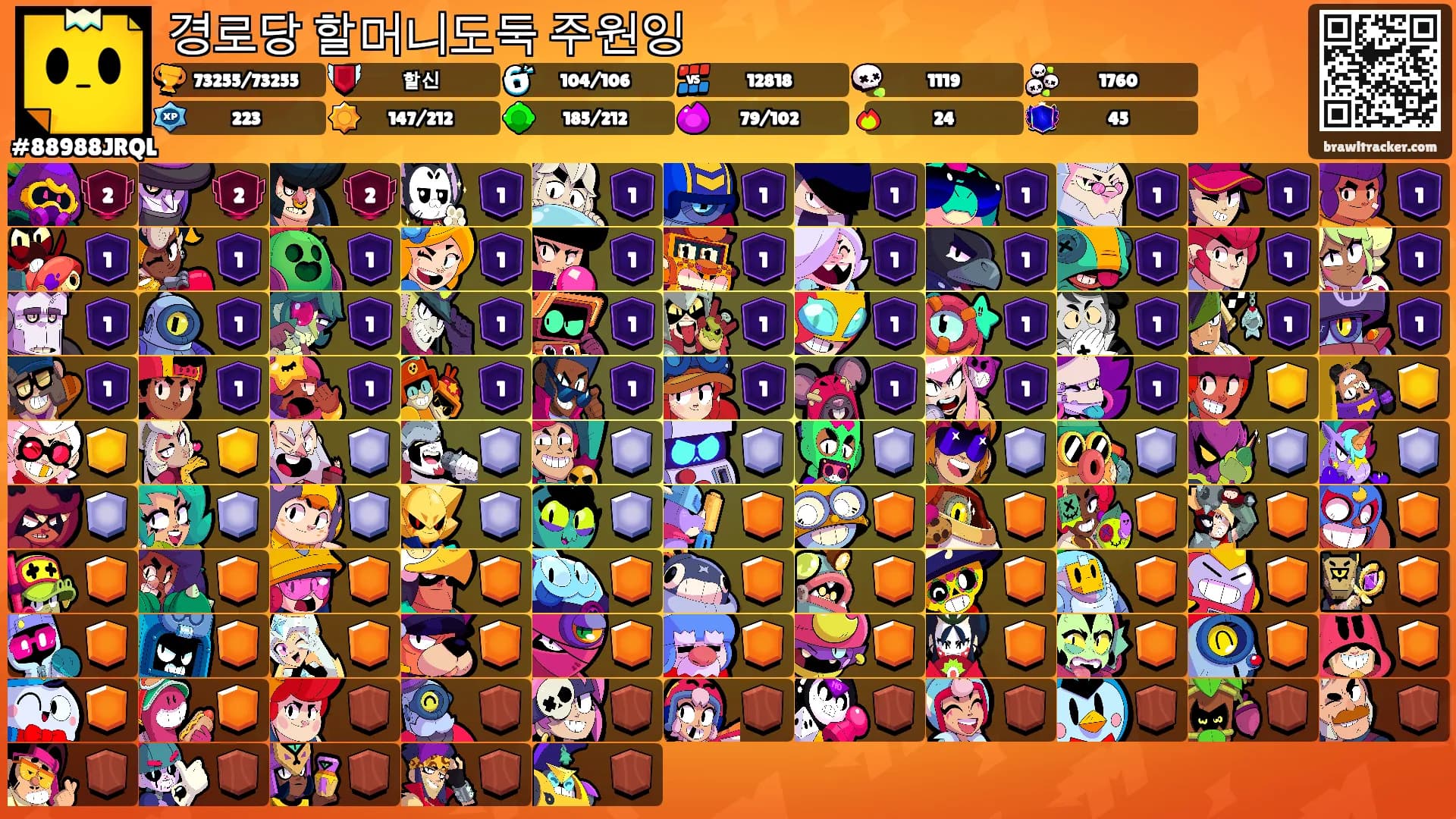 경로당 할머니도둑 주원잉's Ranks